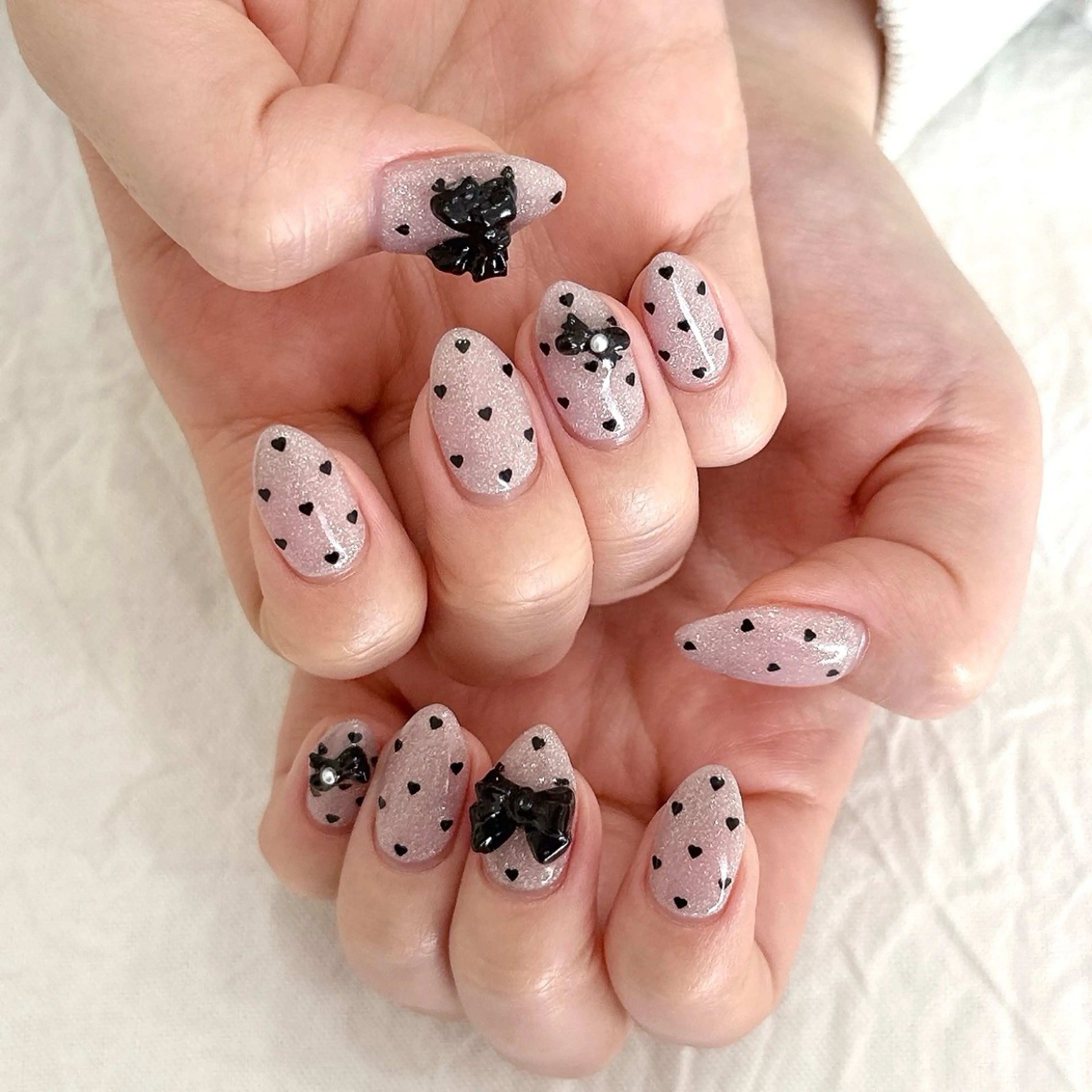 ネイル ラメ(グリッター) ワンカラーネイル ピンク ワンホンネイル ハンドネイル peaberry nailのネイルデザイン