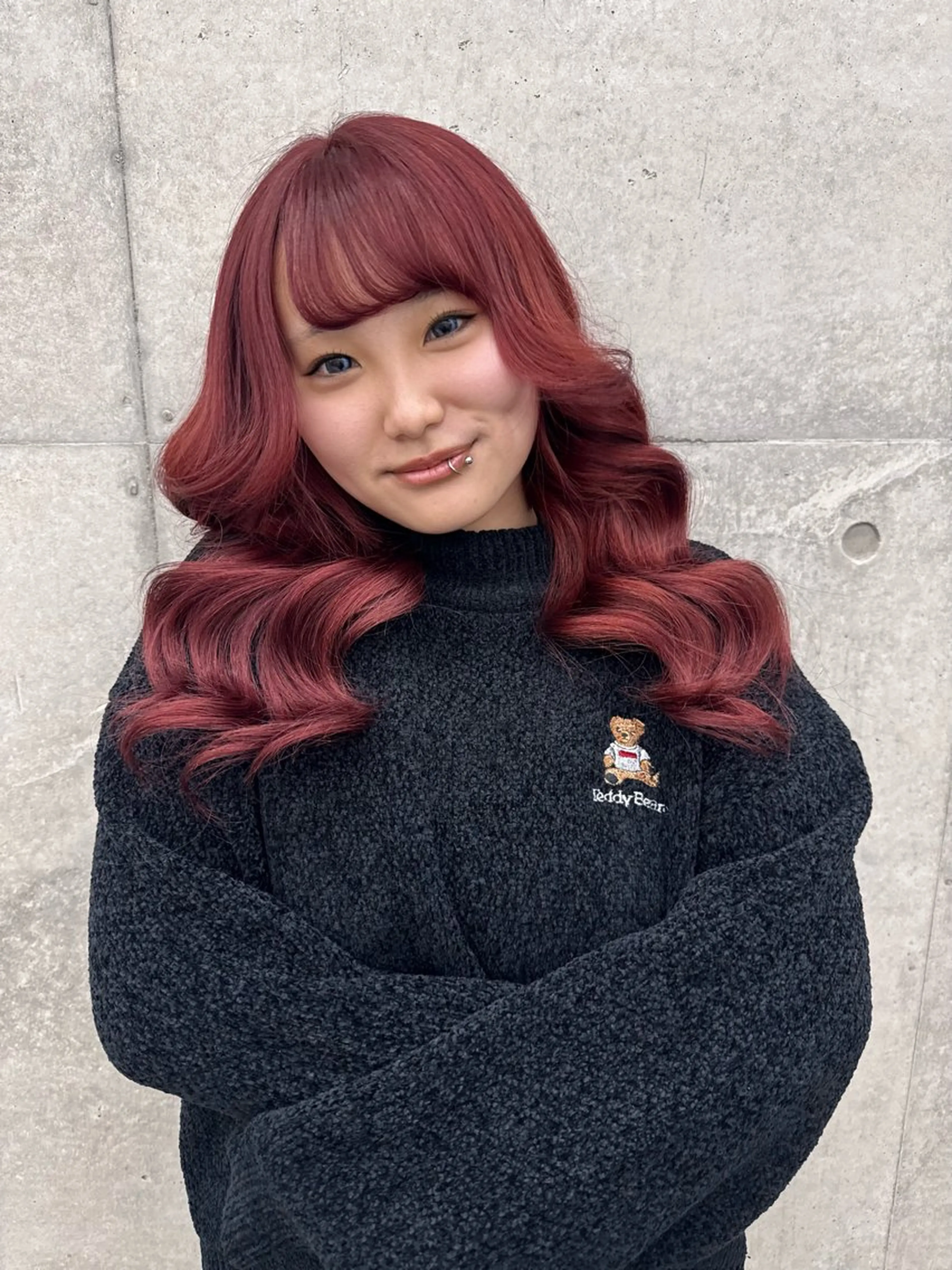 カラー ヘアカラー Asami／名古屋／ ハイトーン／デザインのヘアスタイル