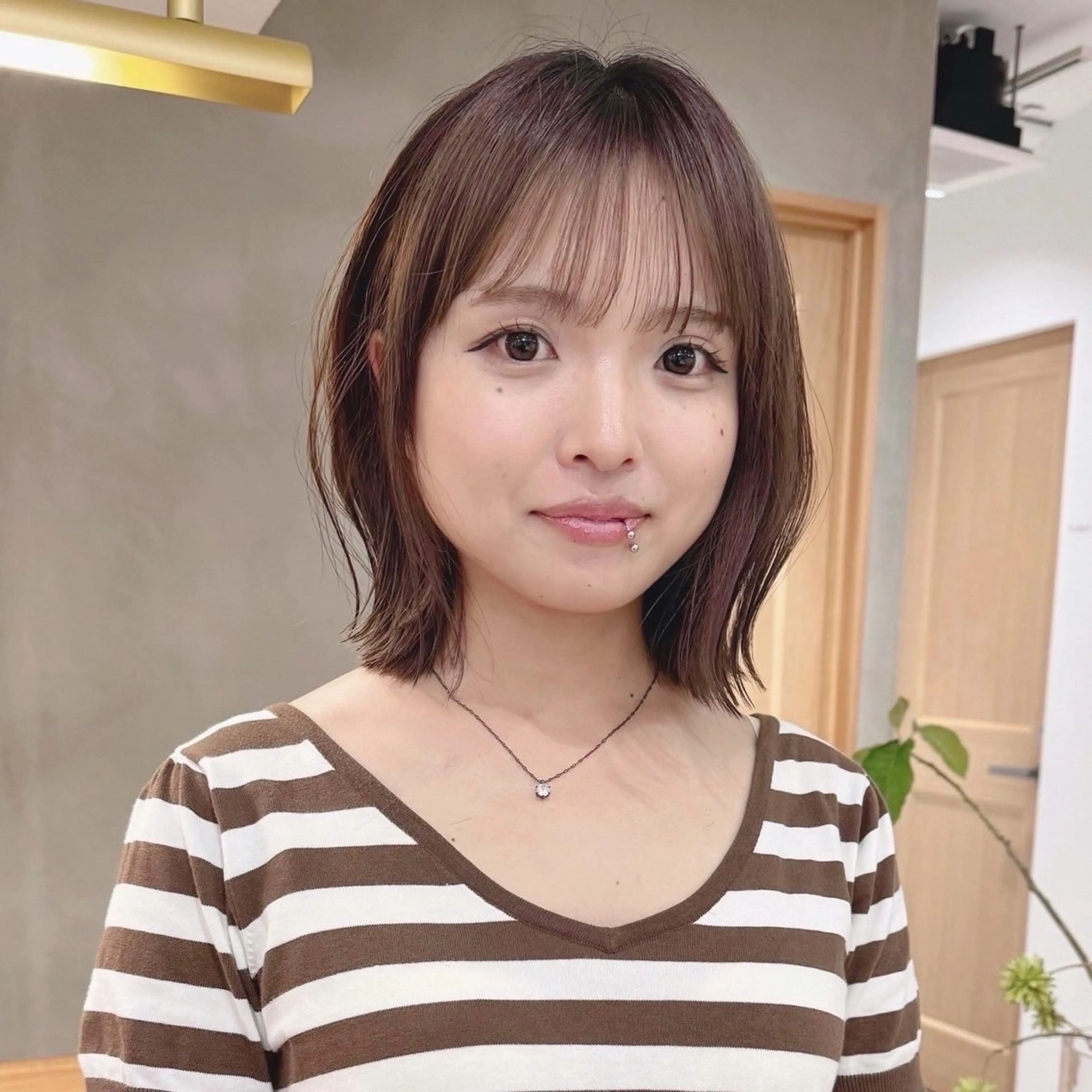 ミディアム カラー ボブ くびれヘア レイヤーカット カット ヘアカラー トリートメント ボブ/レイヤー 🌟梅田盛一🌟のヘアスタイル