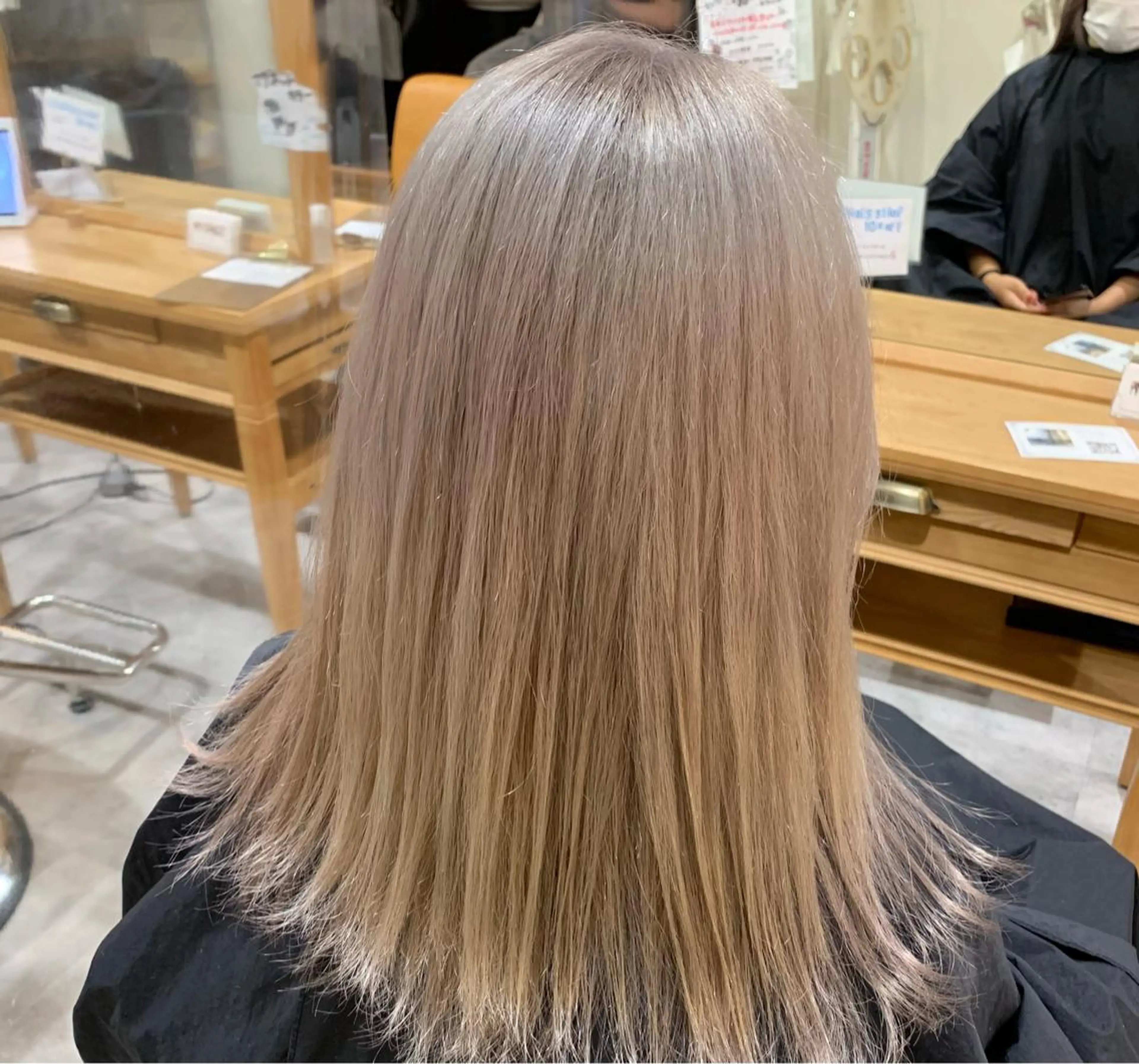 セミロング カラー ヘアカラー ブリーチ/アレンジ 天満/chihiroのヘアスタイル