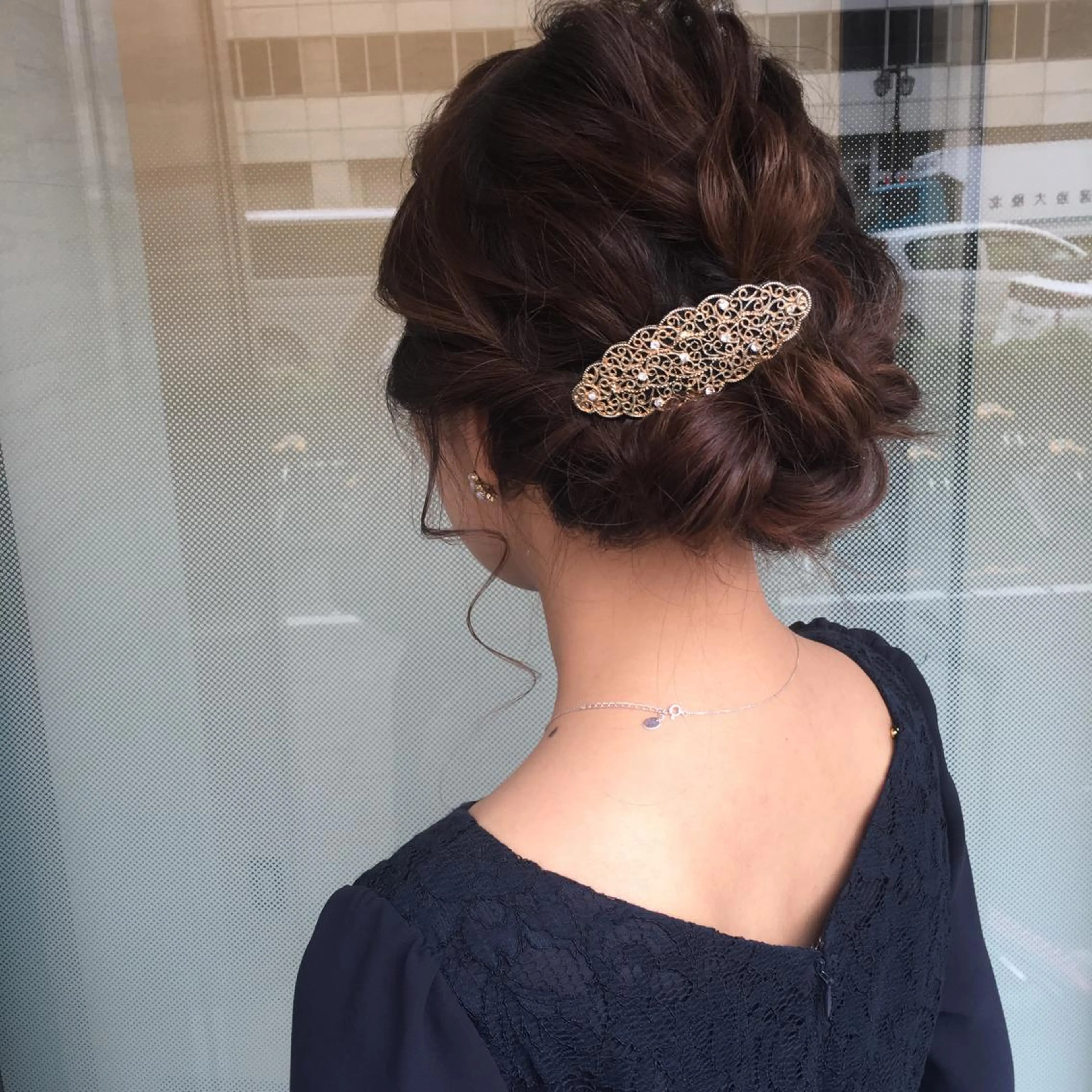 セミロング ヘアアレンジ ラブーケ中川中島店 クラタチカコのヘアスタイル