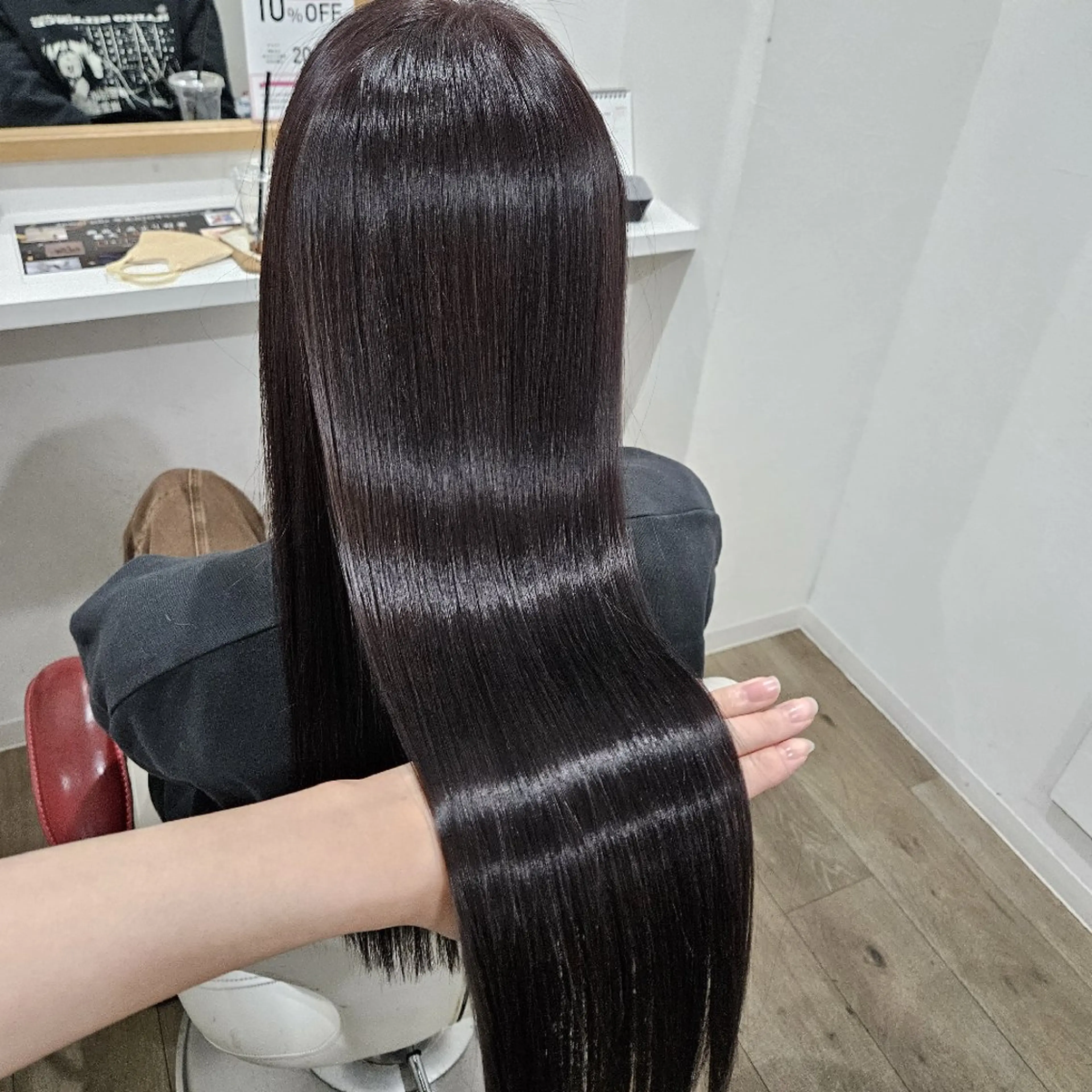 ロング カラー パーマ グレージュ ラベンダーカラー ラベンダーグレージュ ラベンダーグレー 髪質改善 カット ヘアカラー 縮毛矯正 髪質改善サロン🍃 AIRI のヘアスタイル