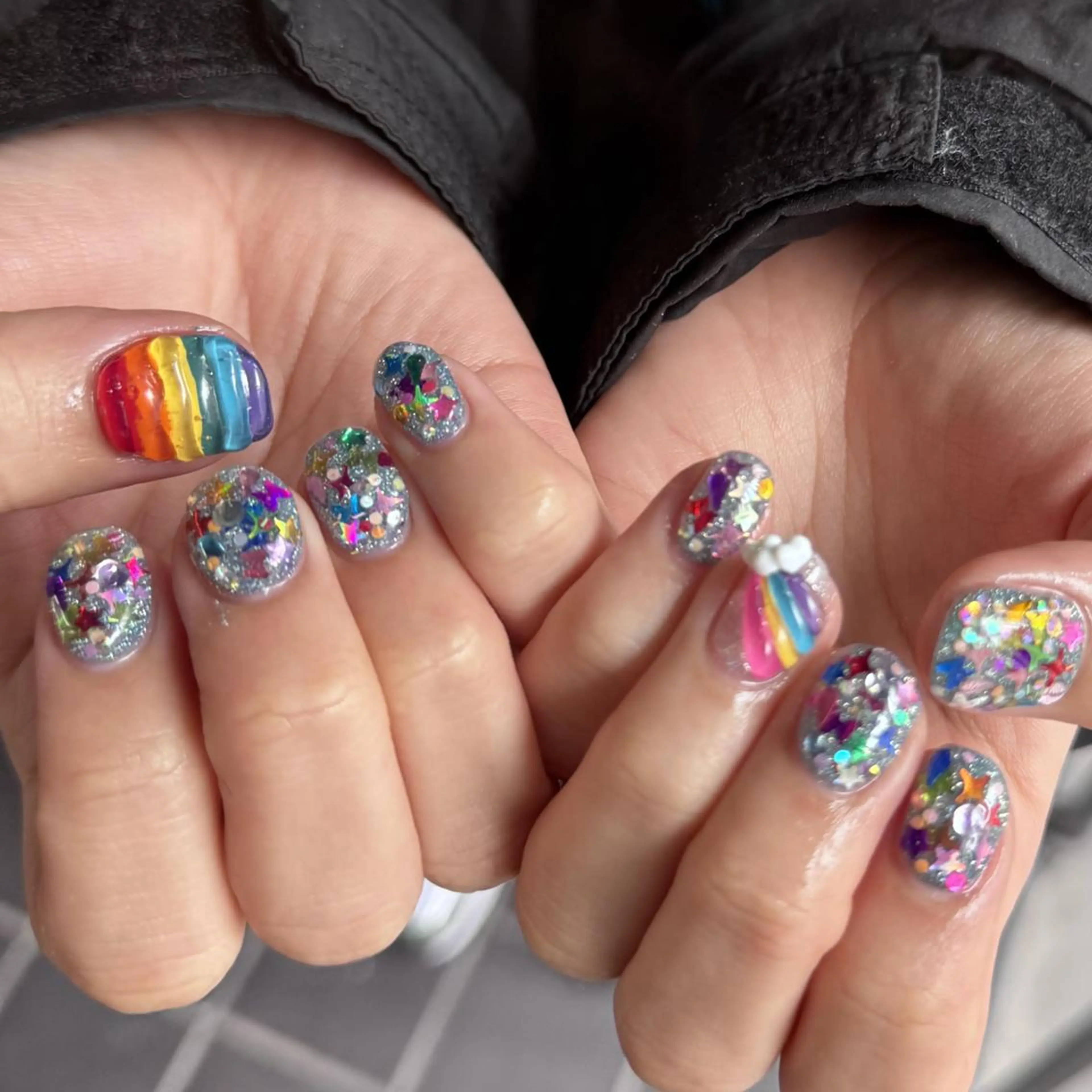 ショート ハンドネイル フットネイル 米山 慧のネイルデザイン