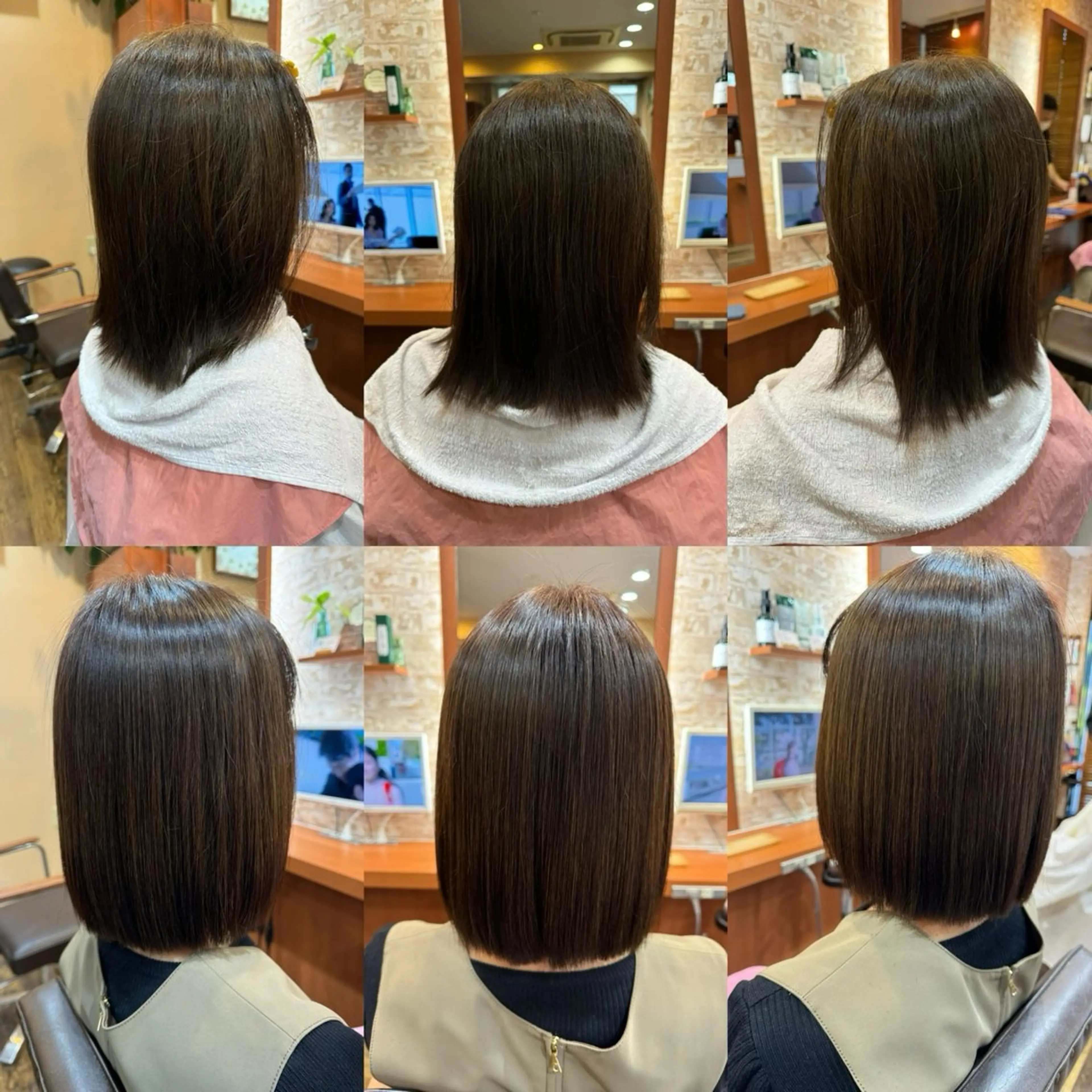 ミディアム 縮毛矯正 山口 博司のヘアスタイル