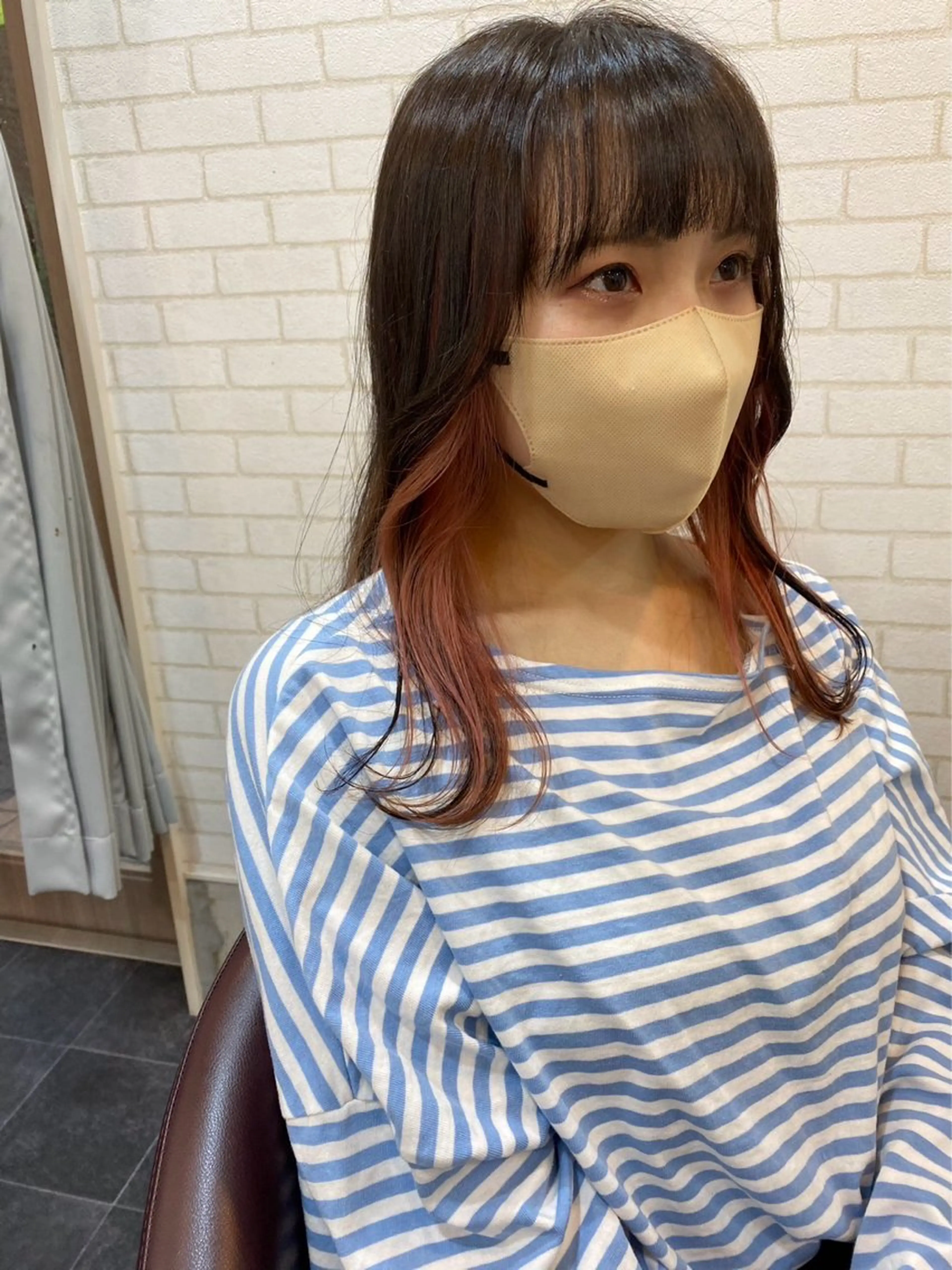 🧡カット➕イヤリングカラー（ブリーチ込み）🧡の写真