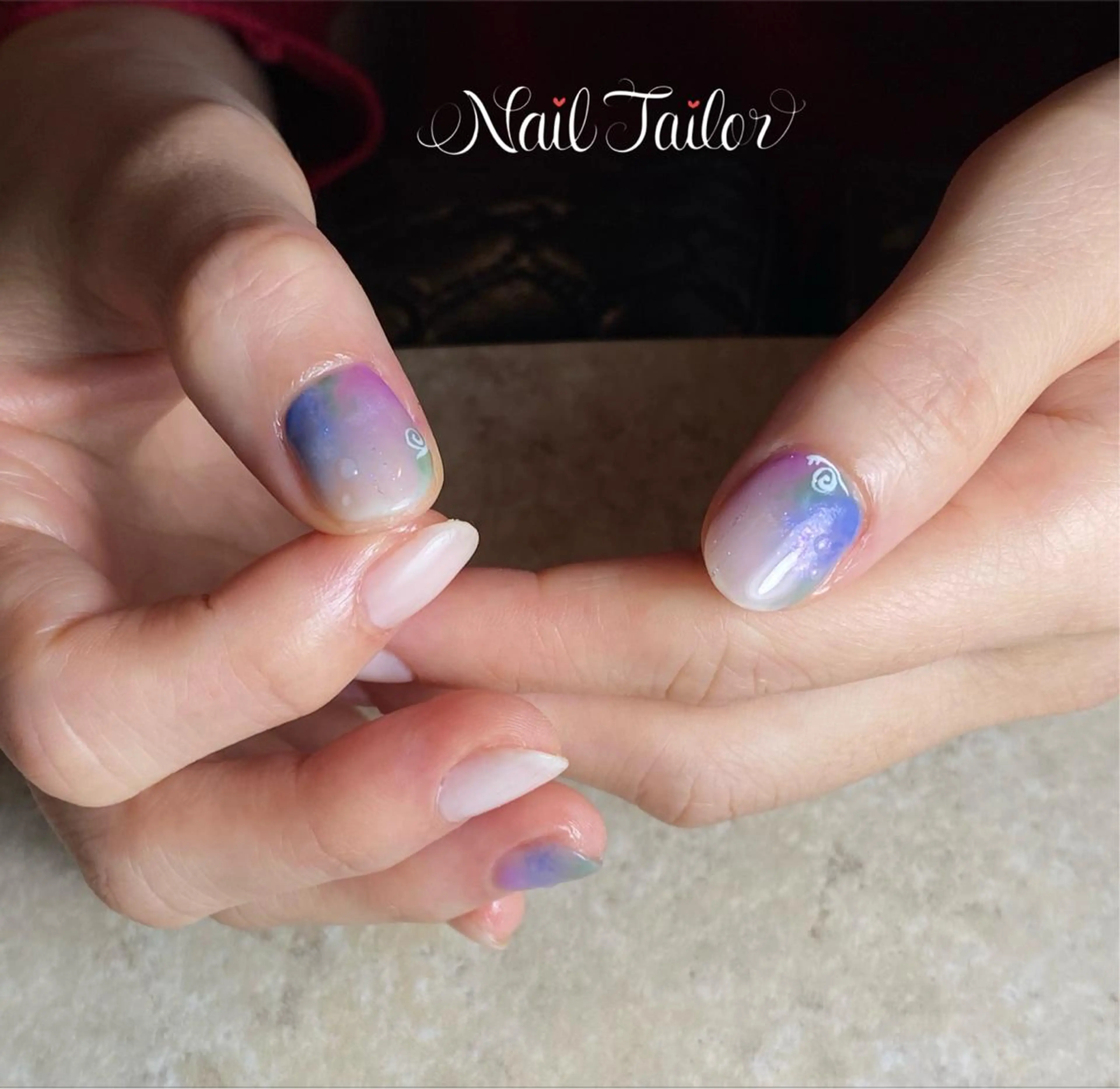 ネイル ジェルネイル グラデーション ニュアンスネイル オフィスネイル ハンドネイル NailTailor ネイルテイラーのネイルデザイン