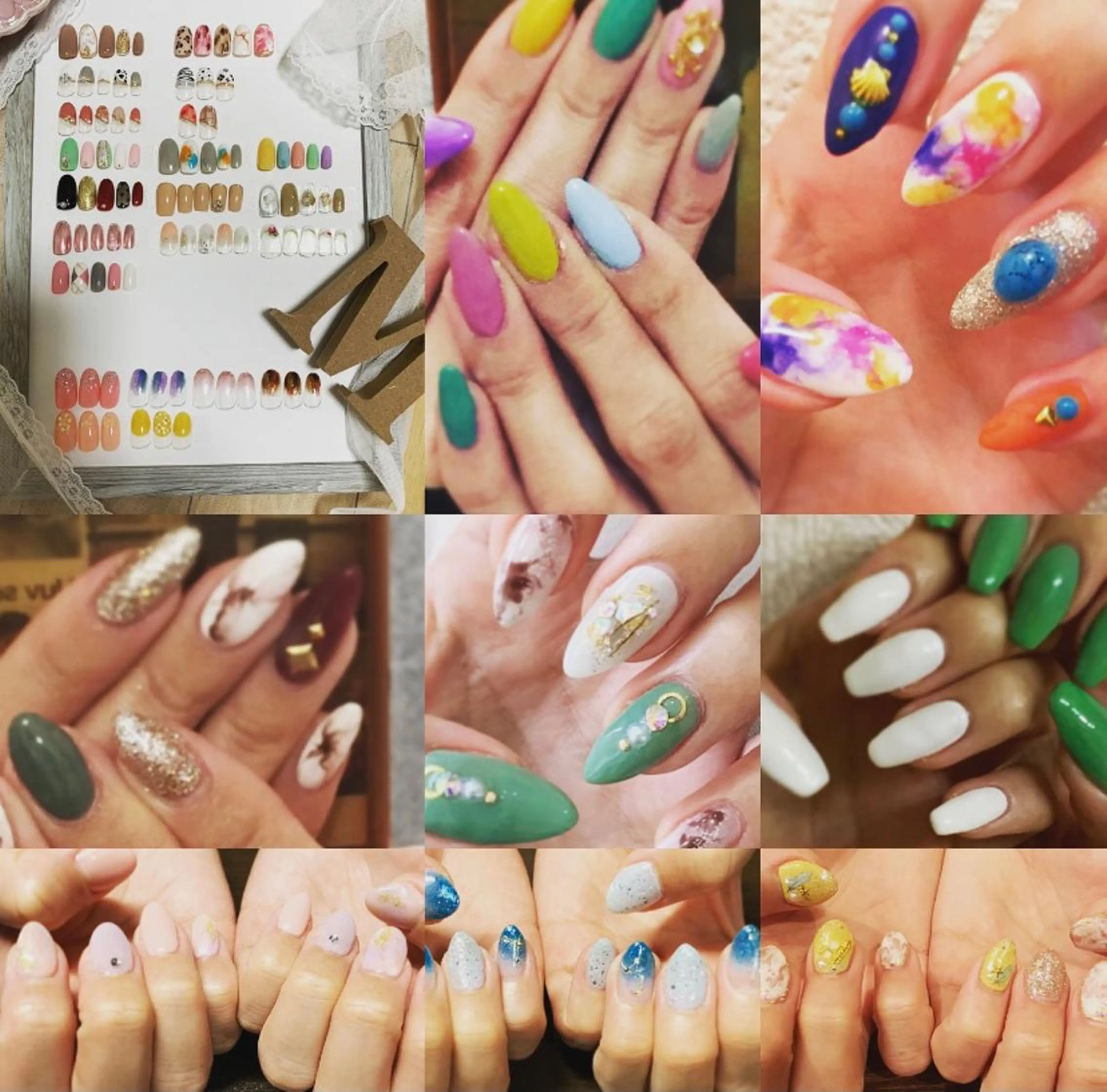 ネイル ストーンネイル nail M&Tのネイルデザイン