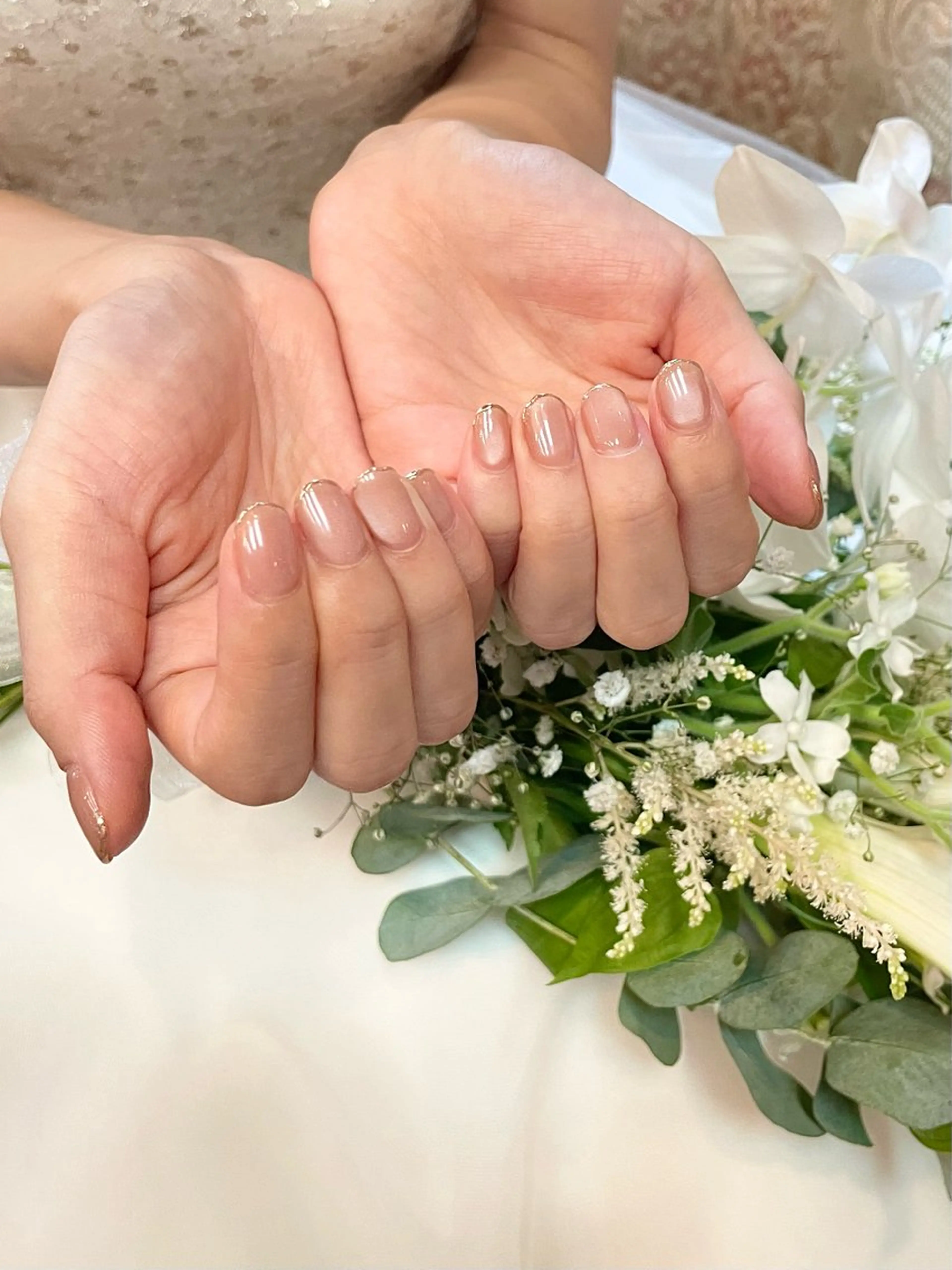 ネイル ゴールド 氷ネイル・うるうるネイル マグネットネイル nailsalon amity🌿池田のネイルデザイン