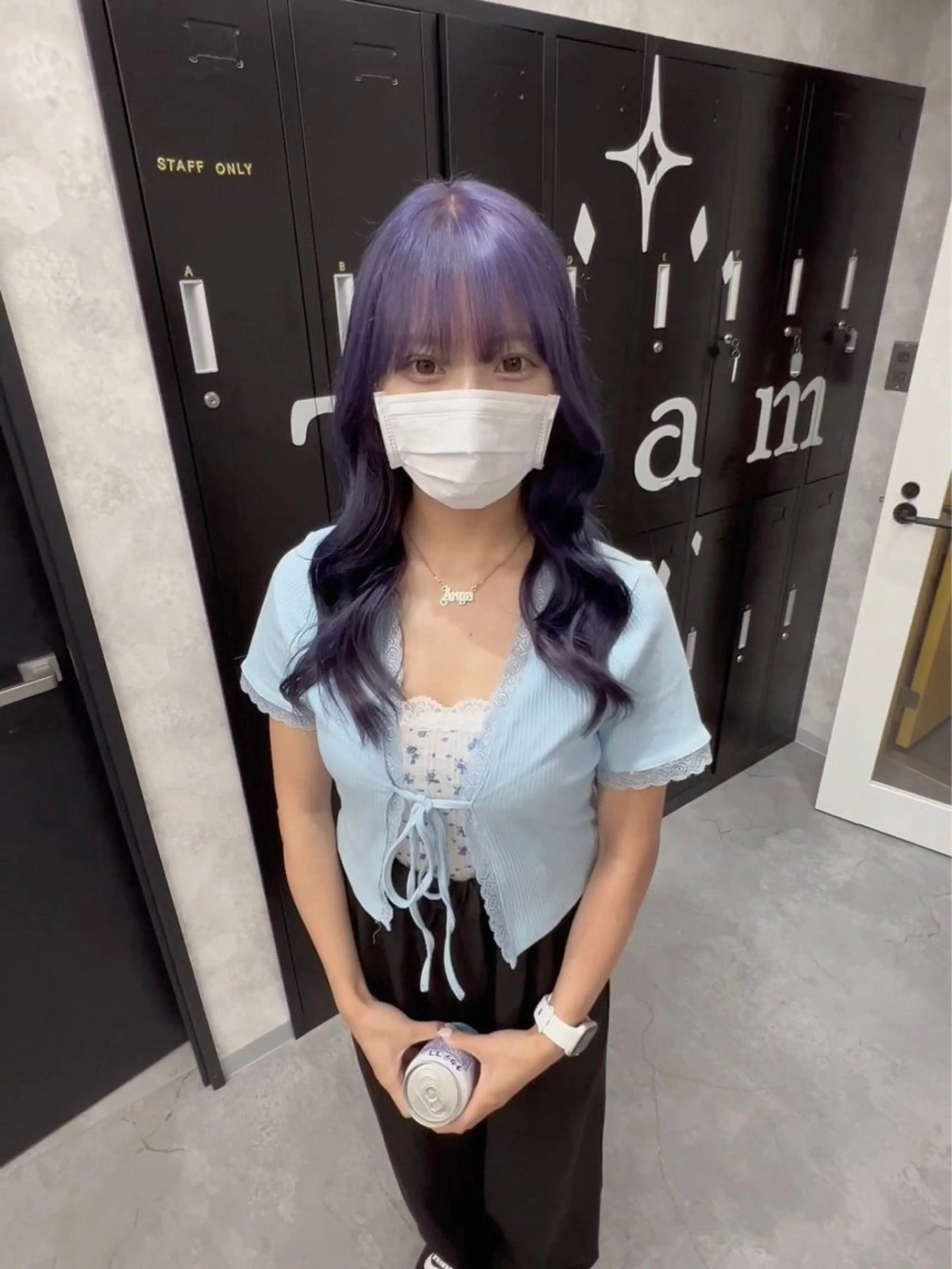 セミロング カラー アッシュ アッシュグレー ベージュカラー ブリーチ ブロンド ヘアカラー トリートメント 【美髪ハイトーン】 髪質改善/大和🎀のヘアスタイル