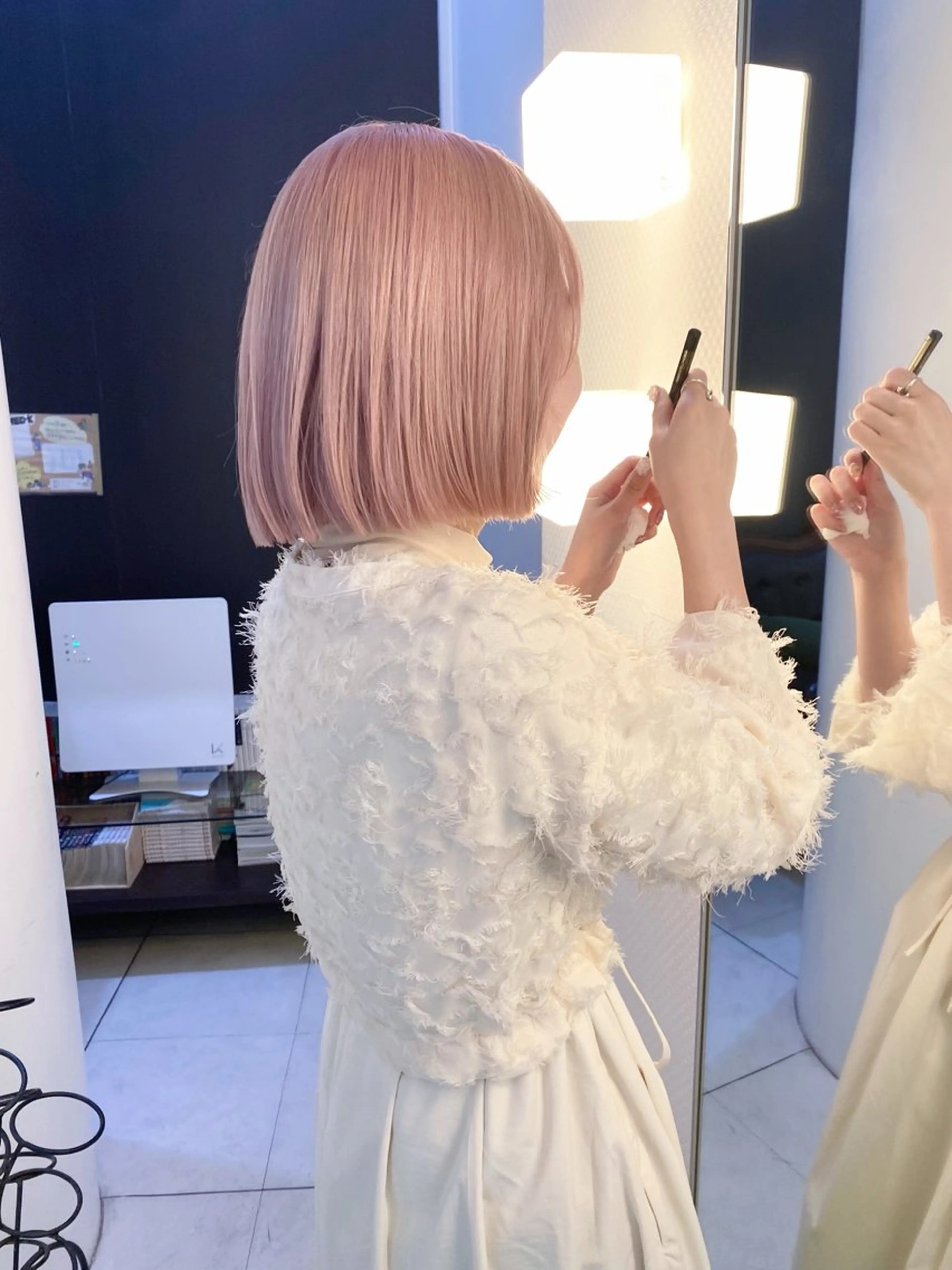 ショート カラー ハイトーンカラー ボブ カット ヘアカラー トリートメント mai / linoah˚✧のヘアスタイル