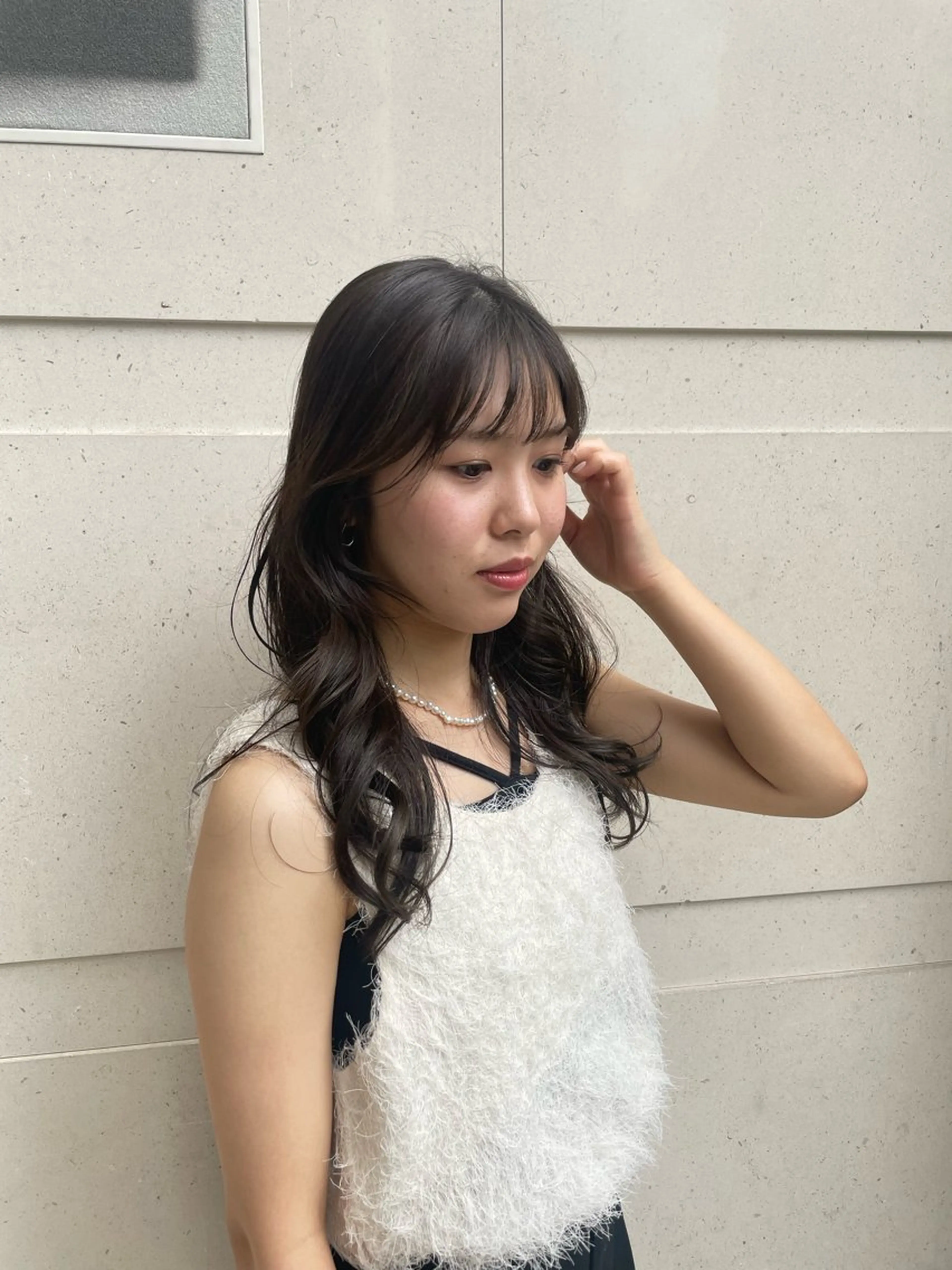 ロング カラー 大川 美優のヘアスタイル