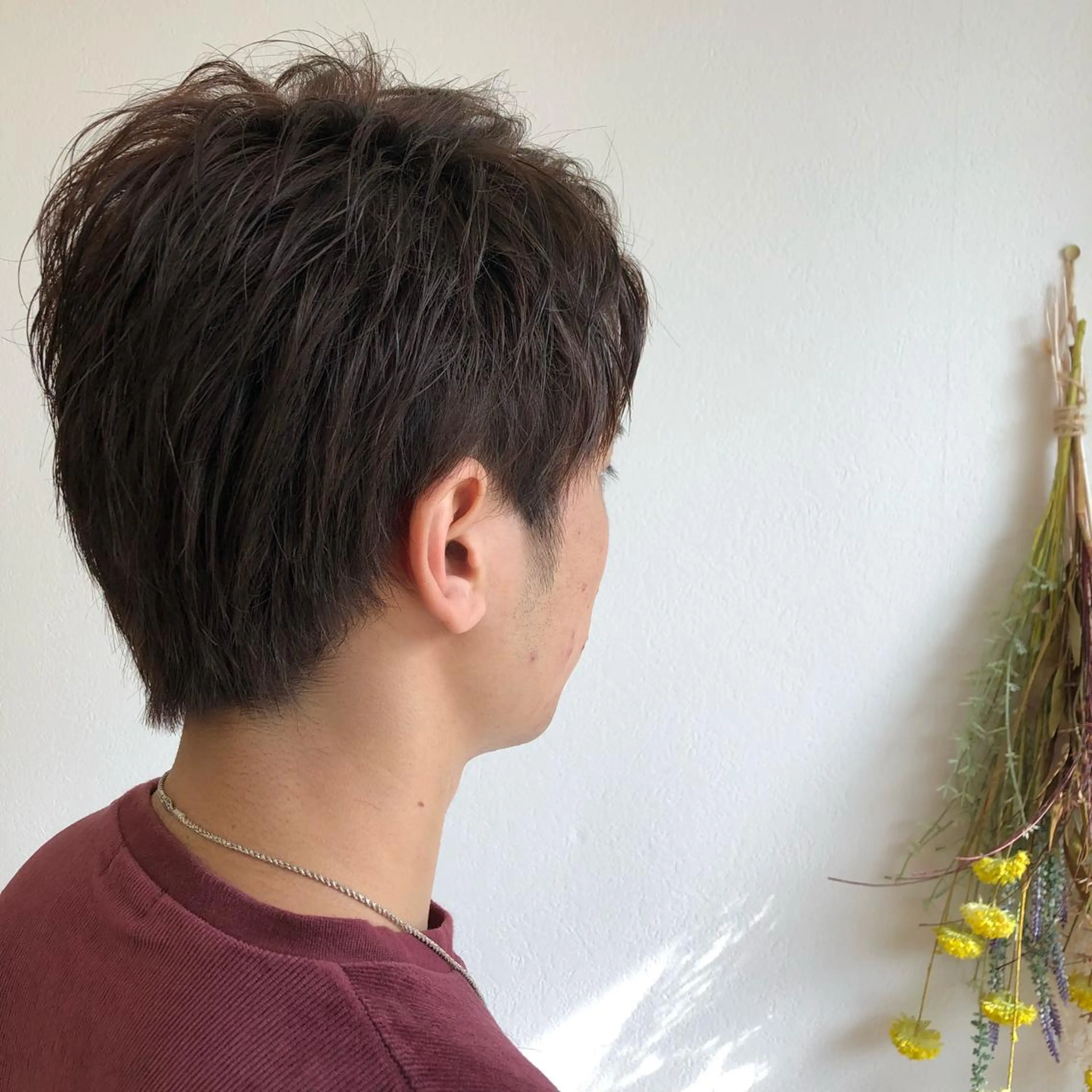 ショート メンズ うる艶レイヤーカット hinakoのヘアスタイル