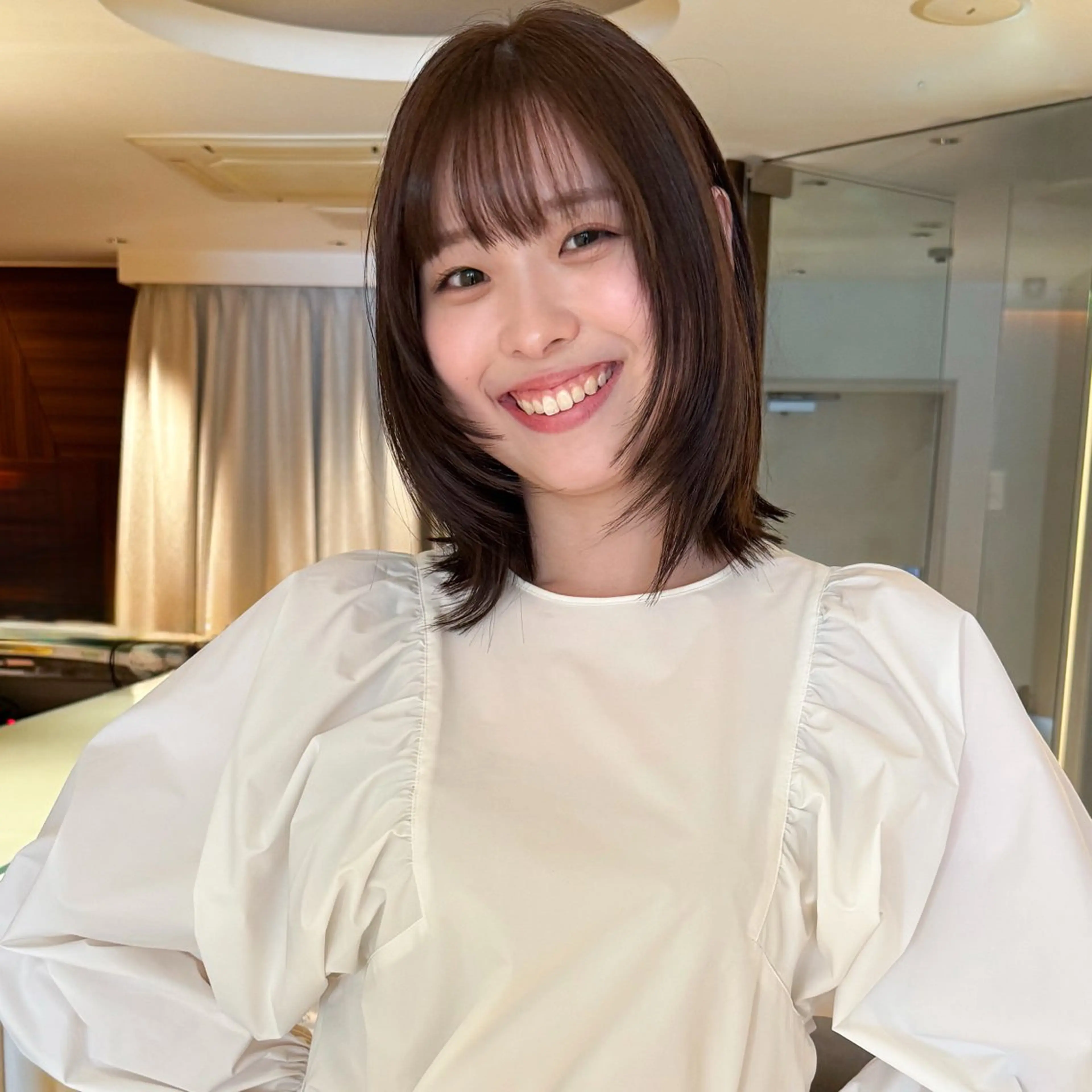 ミディアム ボブレイヤー ボブ レイヤーカット モデル募集/山田蓮/ レイヤーボブのヘアスタイル