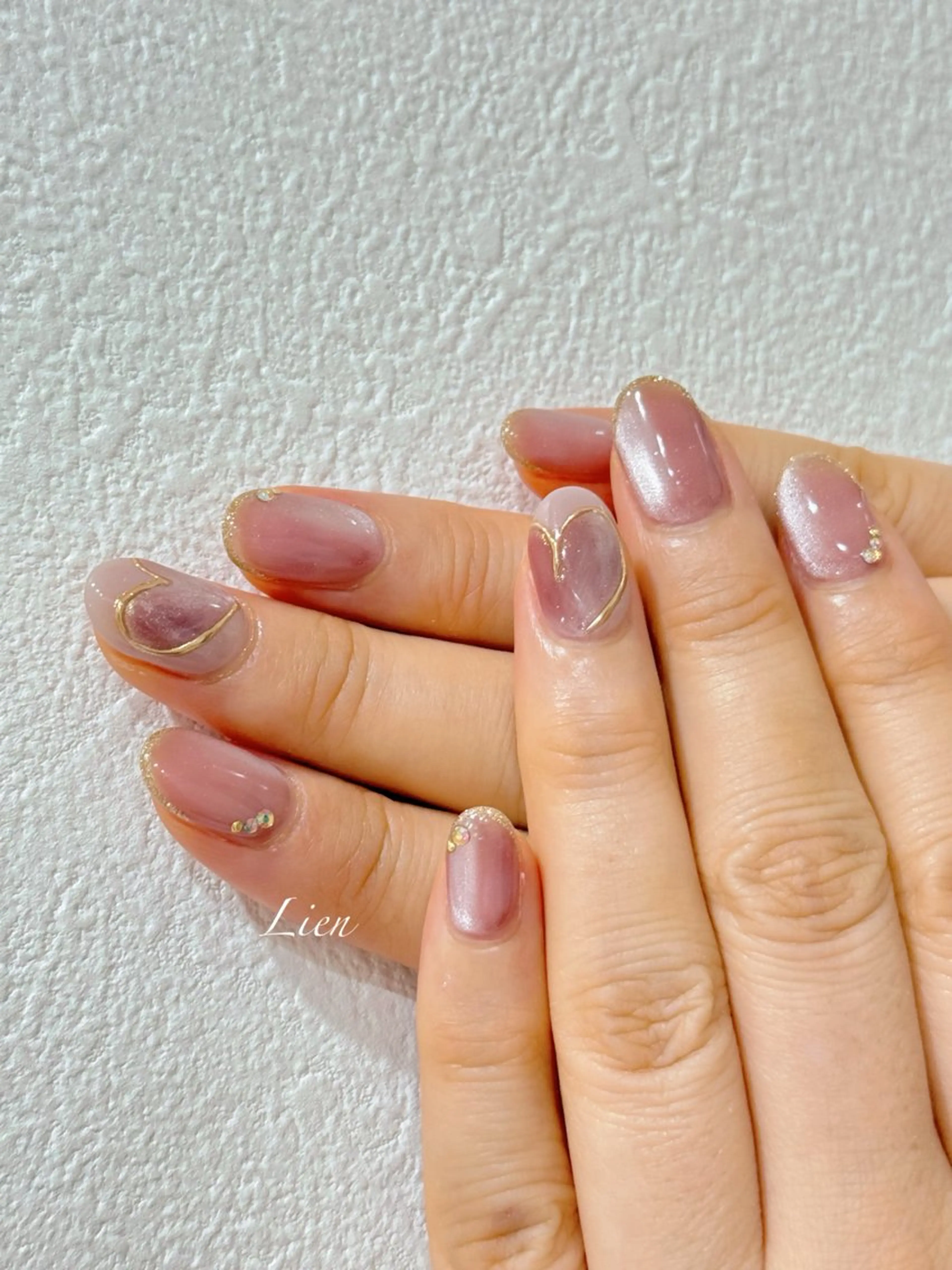ネイル 長さ出し フットネイル フレンチネイル ジェルネイル ガラスフレンチ ハンドネイル Lien（リアン） 銀座駅6分のネイルデザイン