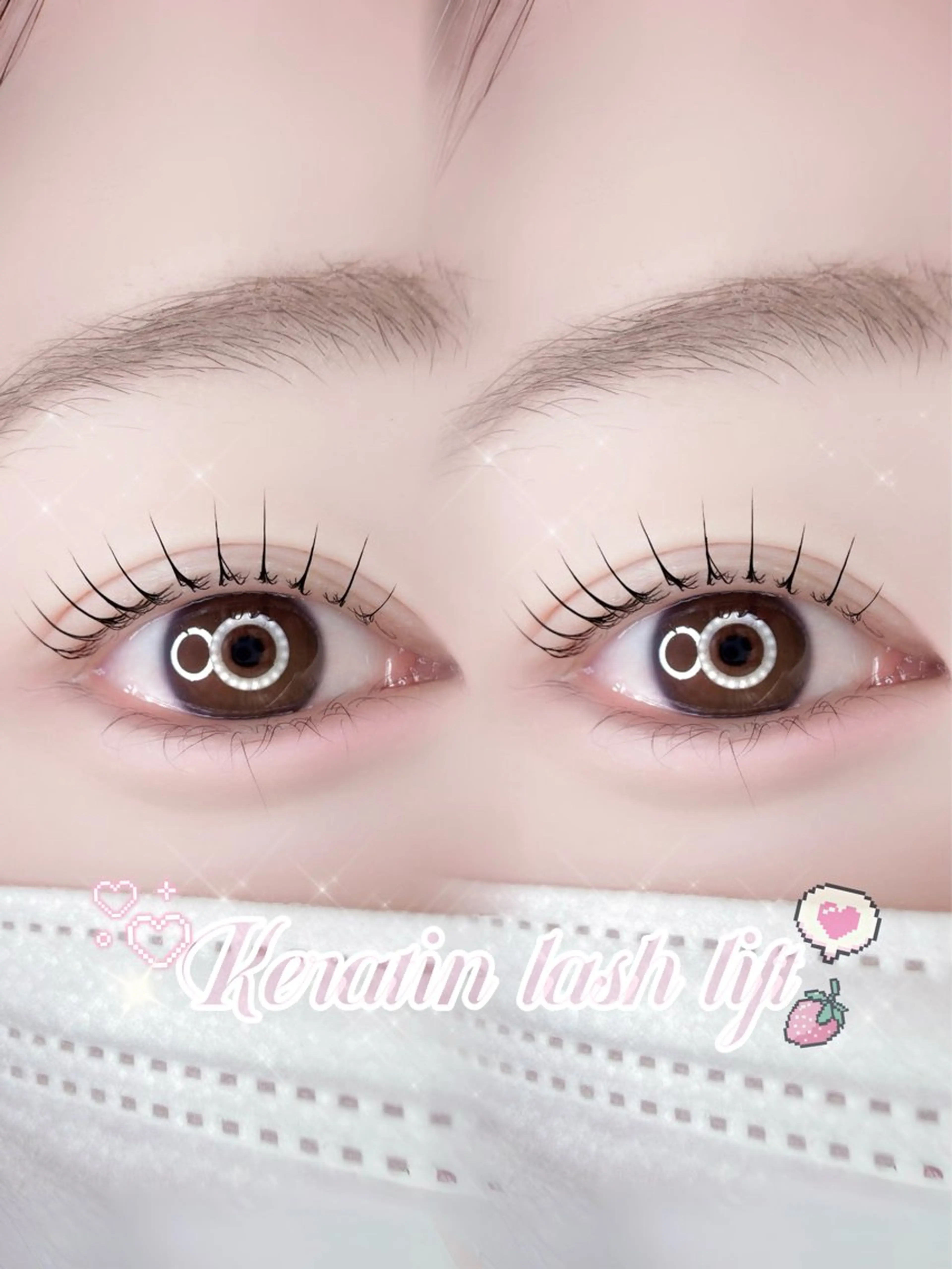 マツエク・マツパ ナチュラル 一重×まつ毛パーマ マツパ Ange.アンジュ 平本咲来のマツエク・マツパデザイン