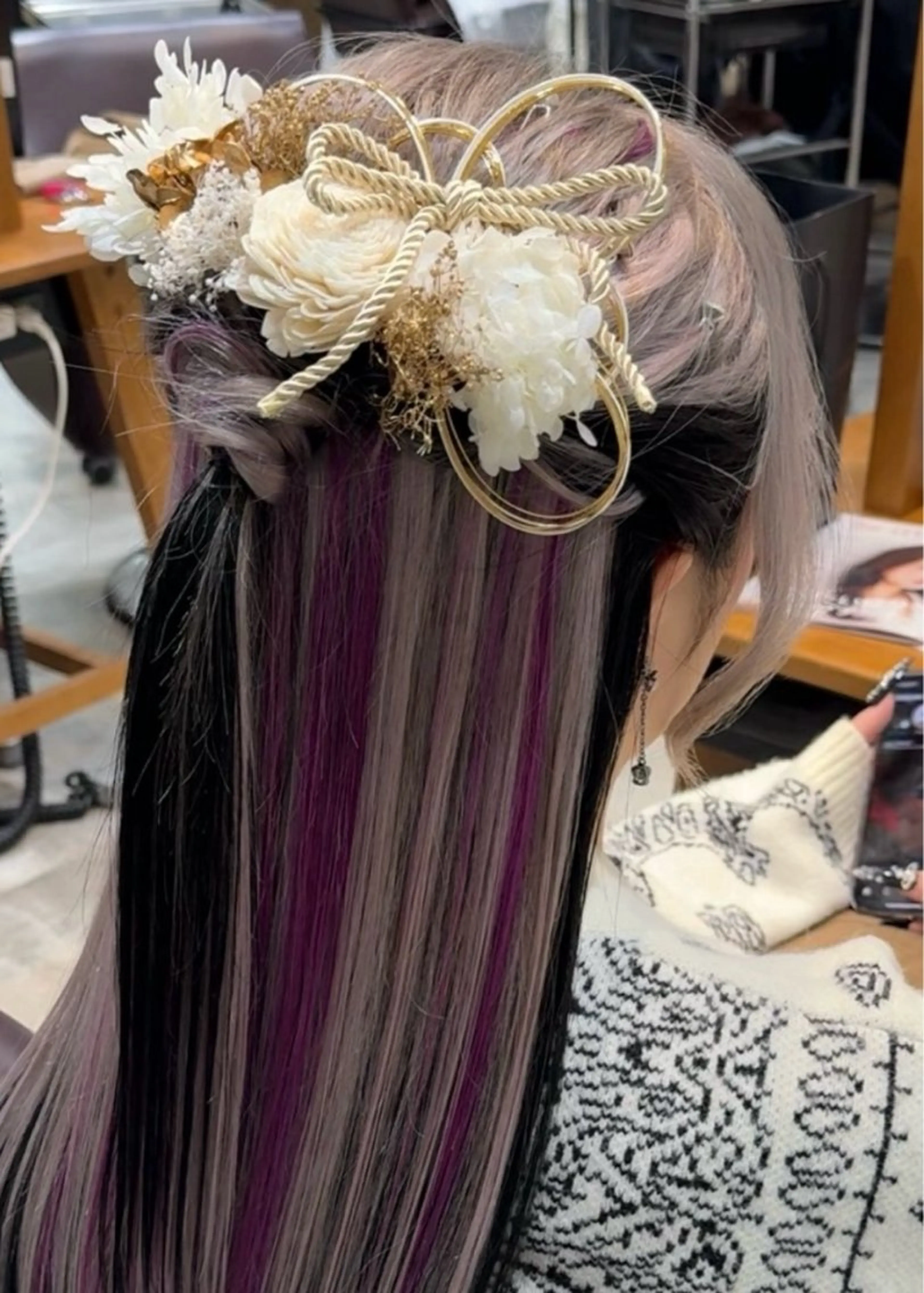 ヘアアレンジ ヘアセット ハイトーン/ダブル カラー/あやかのヘアスタイル