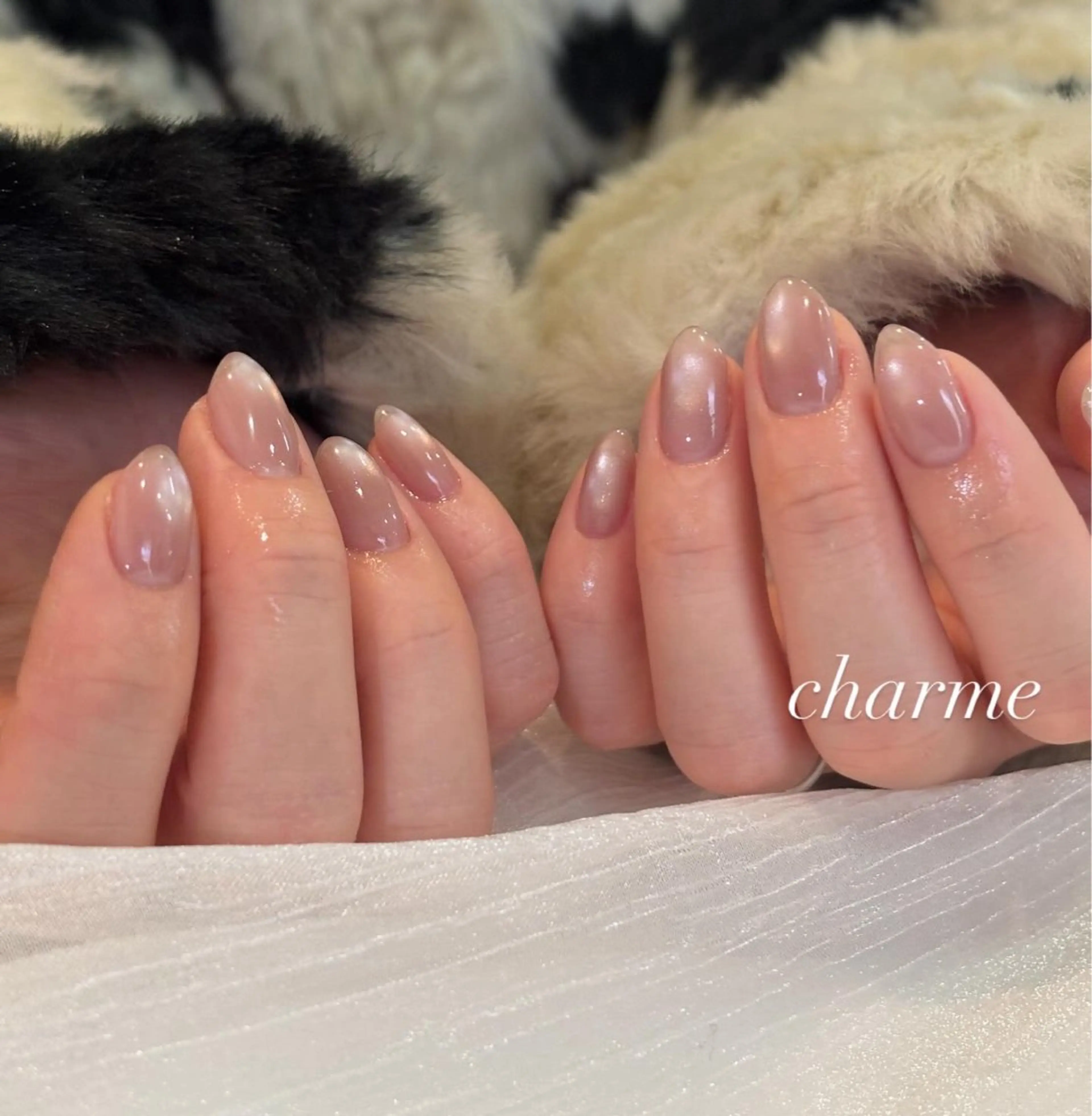 ネイル 氷ネイル・うるうるネイル マグネットネイル ハンドネイル charme mimiのネイルデザイン