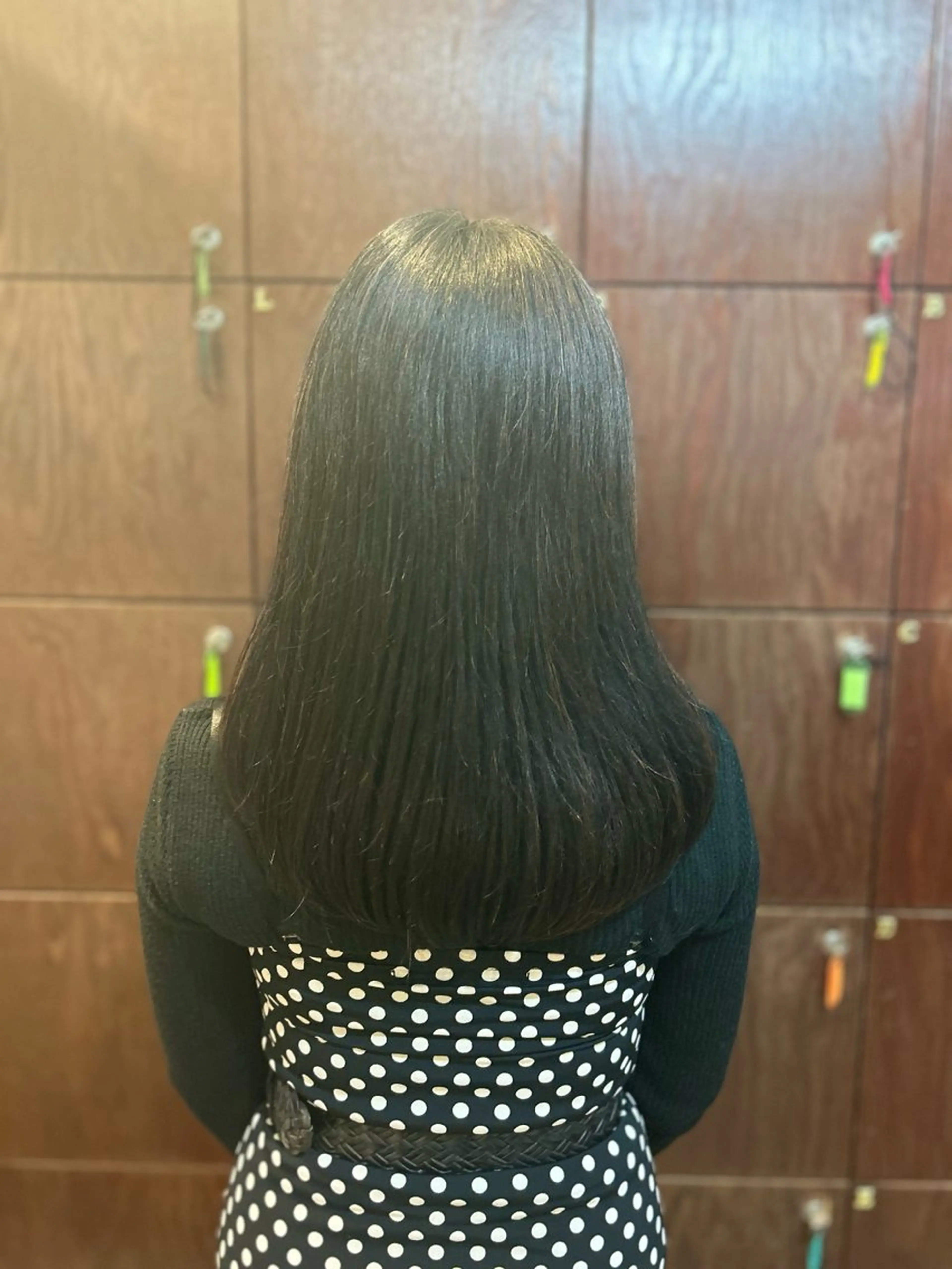 ロング 天使の羽バング・フェザーバング 韓国風ヘア レイヤーカット ロング HARUKI MINATO JAPAN 仙台所属・💜ひな💜縮毛矯正 /透明感/韓国ヘアのヘアスタイル