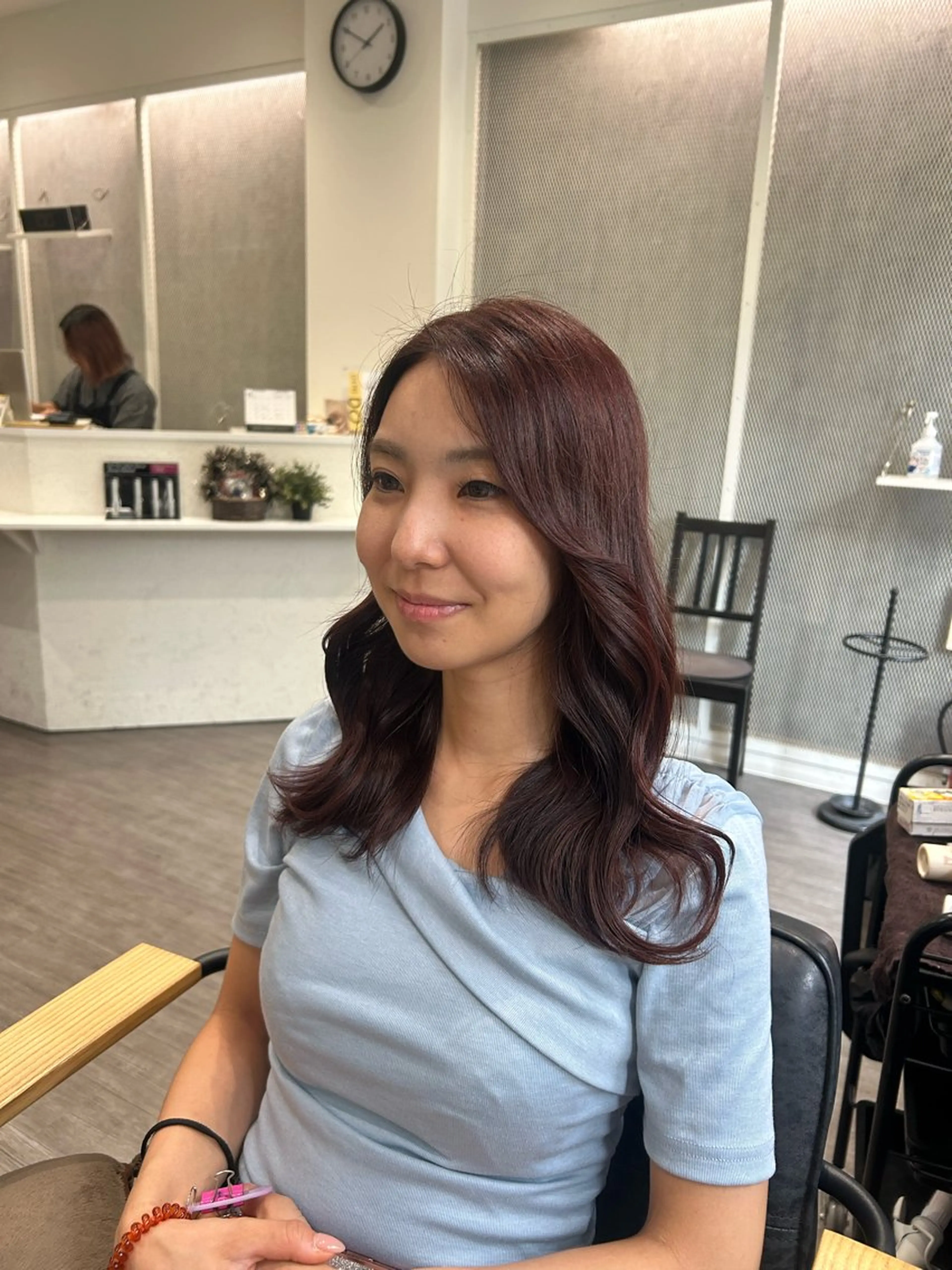 セミロング カラー ヘアアレンジ ブラウンカラー ピンクカラー ピンクブラウン cocotte 💟草間紫音💟のヘアスタイル