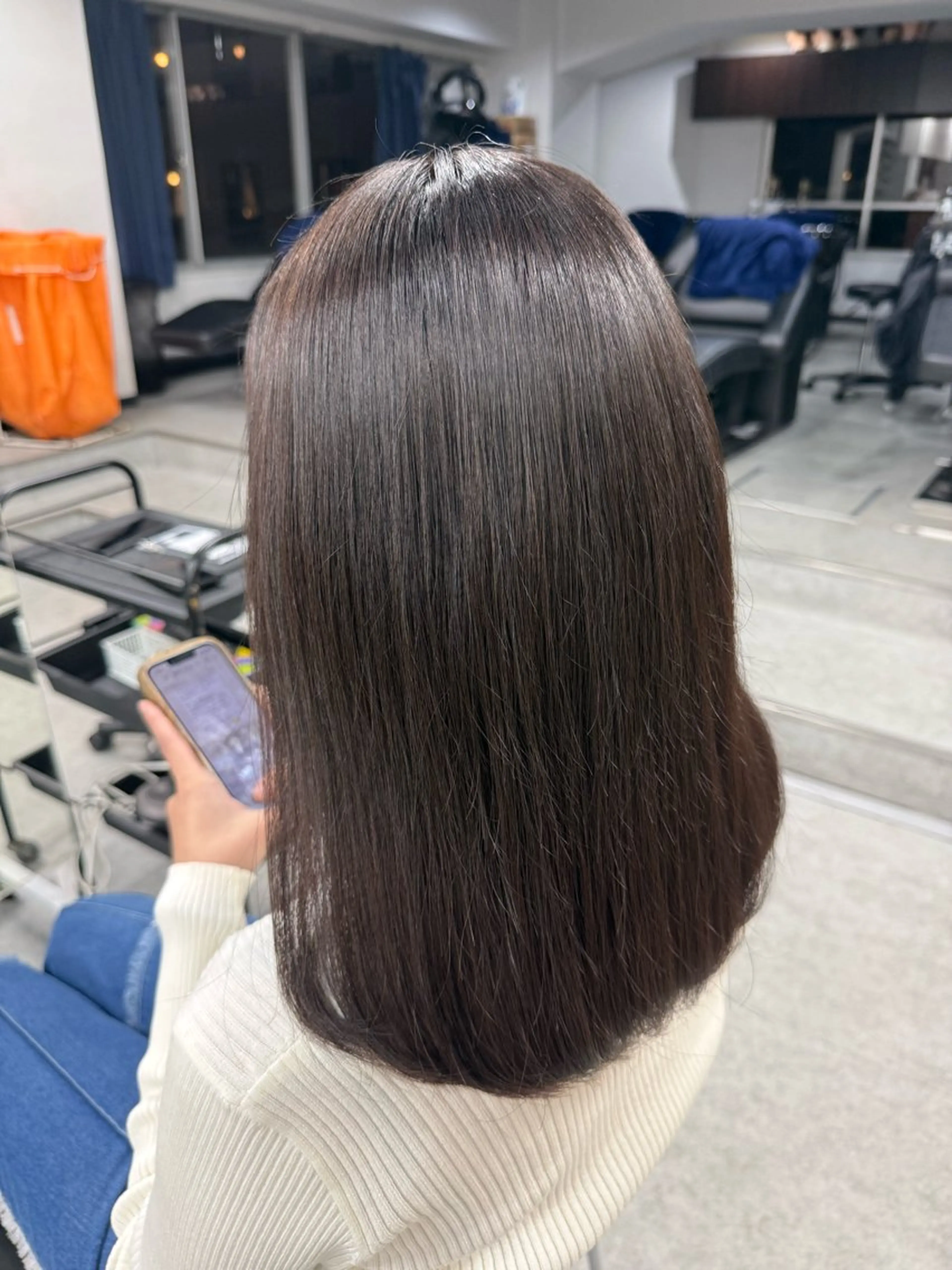 ミディアム カラー ヘアカラー トリートメント mao⭐️ 透明感カラー‎⭐️のヘアスタイル