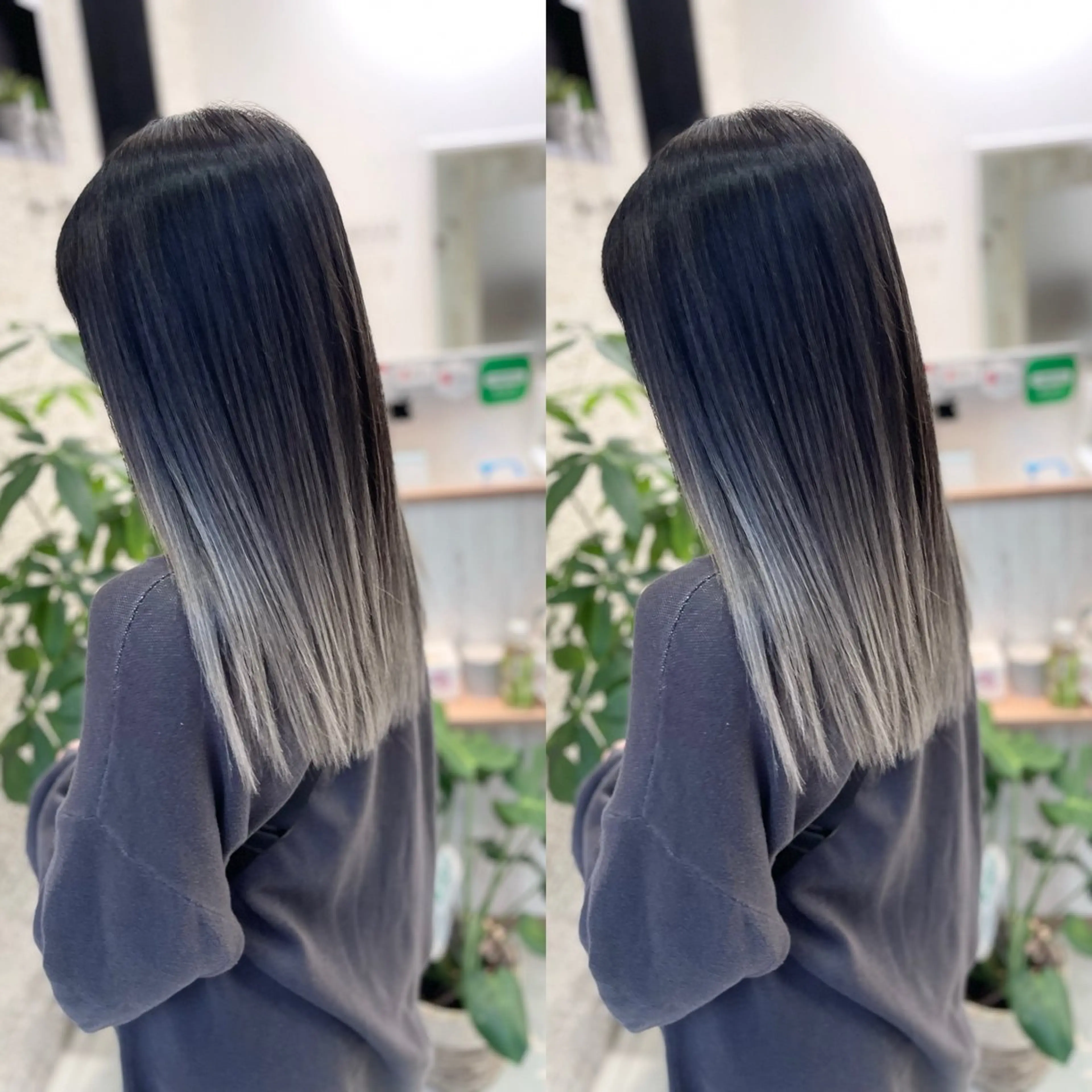 セミロング カット ヘアカラー トリートメント Y Uのヘアスタイル