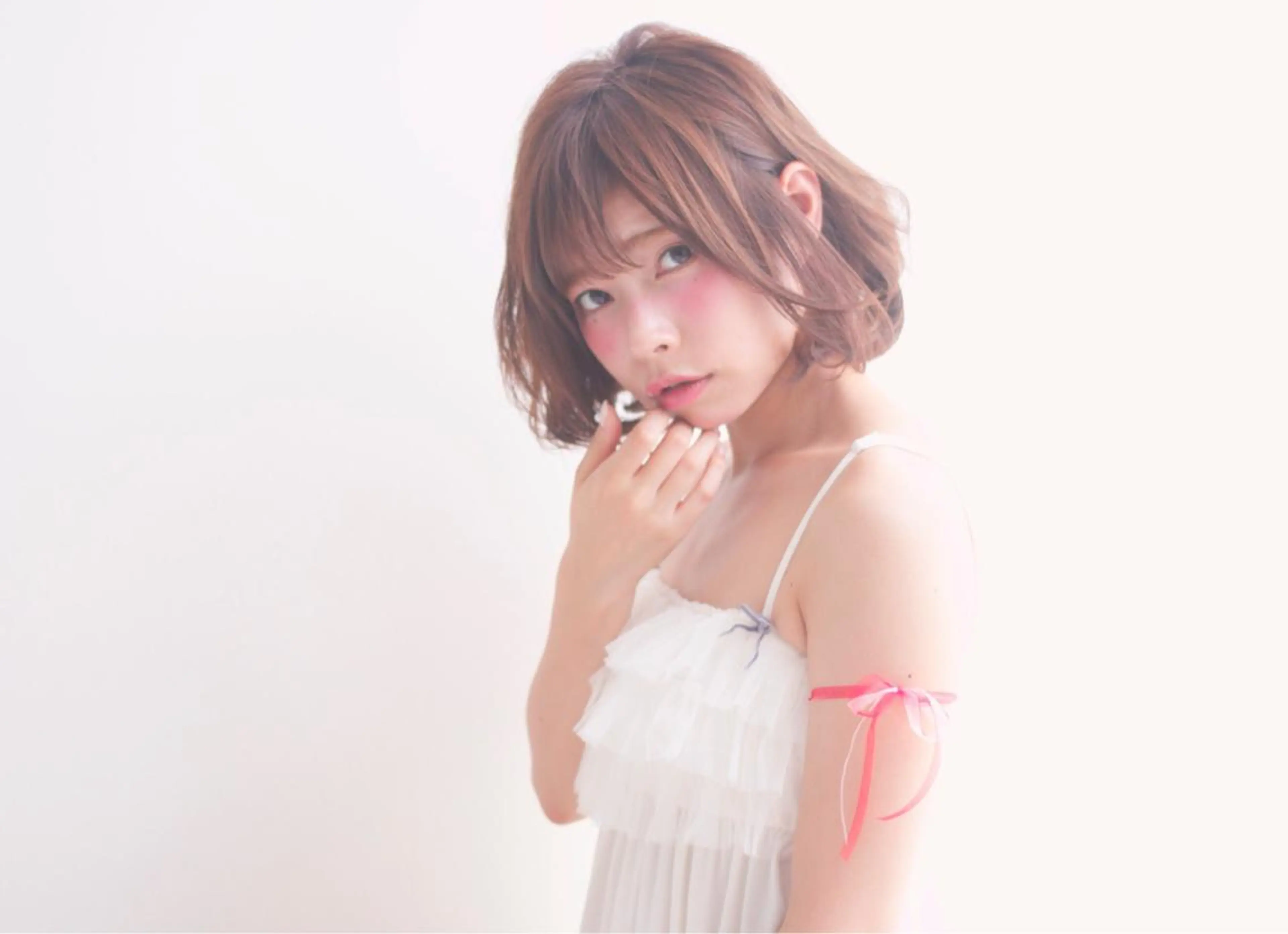 ショート ミディアム カラー パーマ ボブ 櫻井 愛弓のヘアスタイル