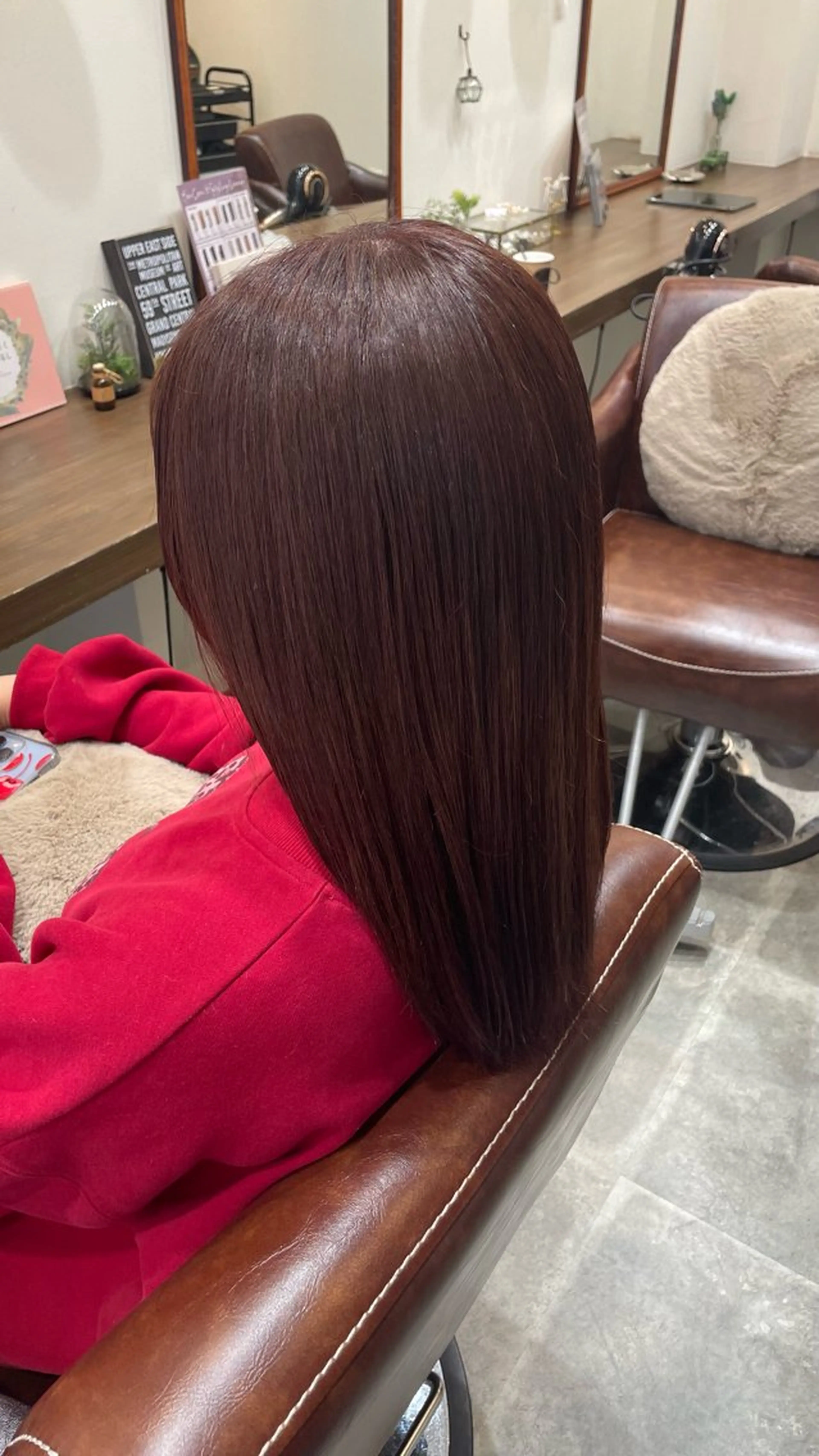 ミディアム カラー ベージュカラー ピンクカラー ピンクベージュ ヘアカラー トリートメント 松村 菜々子のヘアスタイル