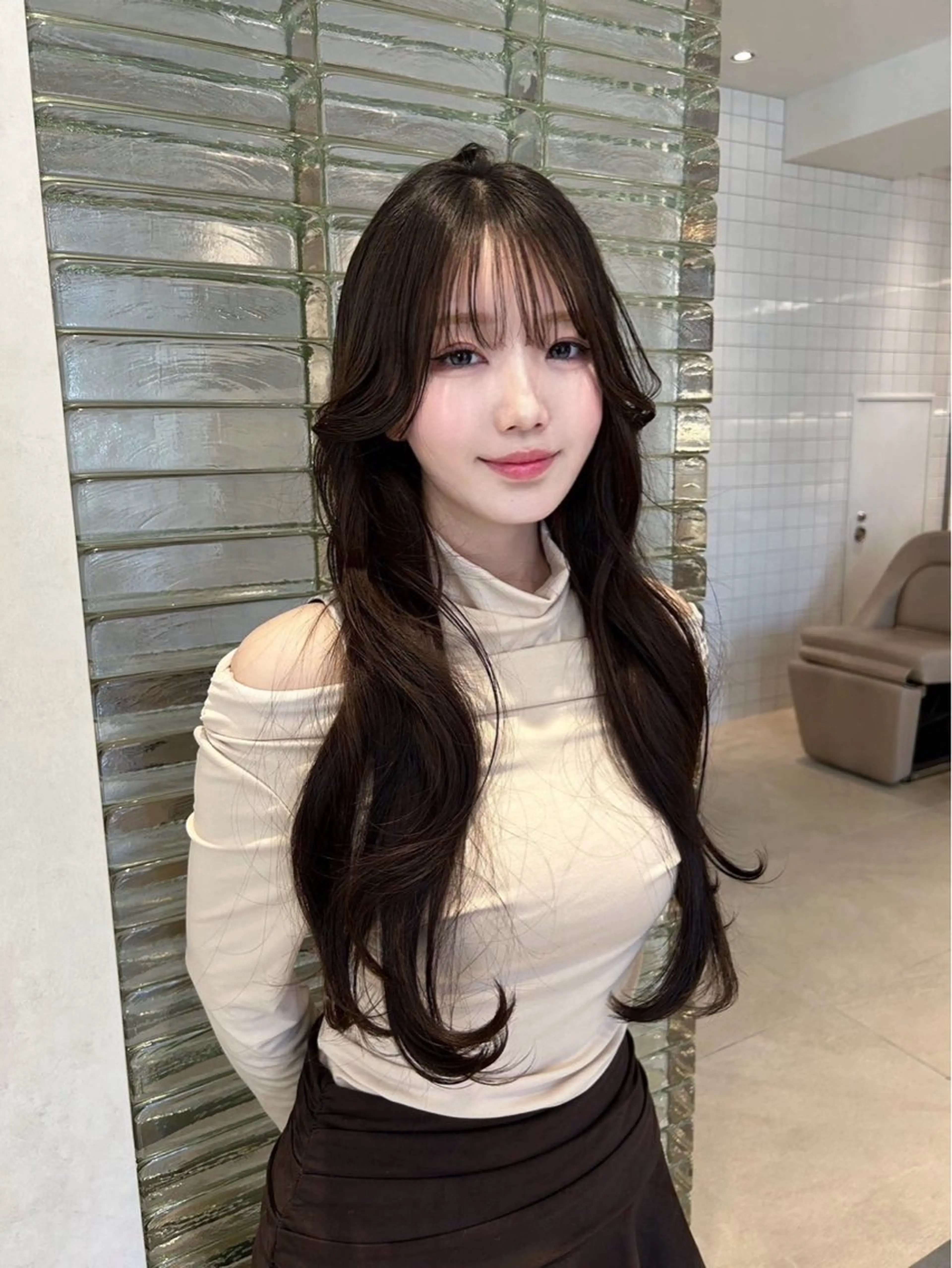 ロング カラー ヘアアレンジ メンズ Salowin原宿ash所属・透明感×艶髪 🫒maki🎀のヘアスタイル