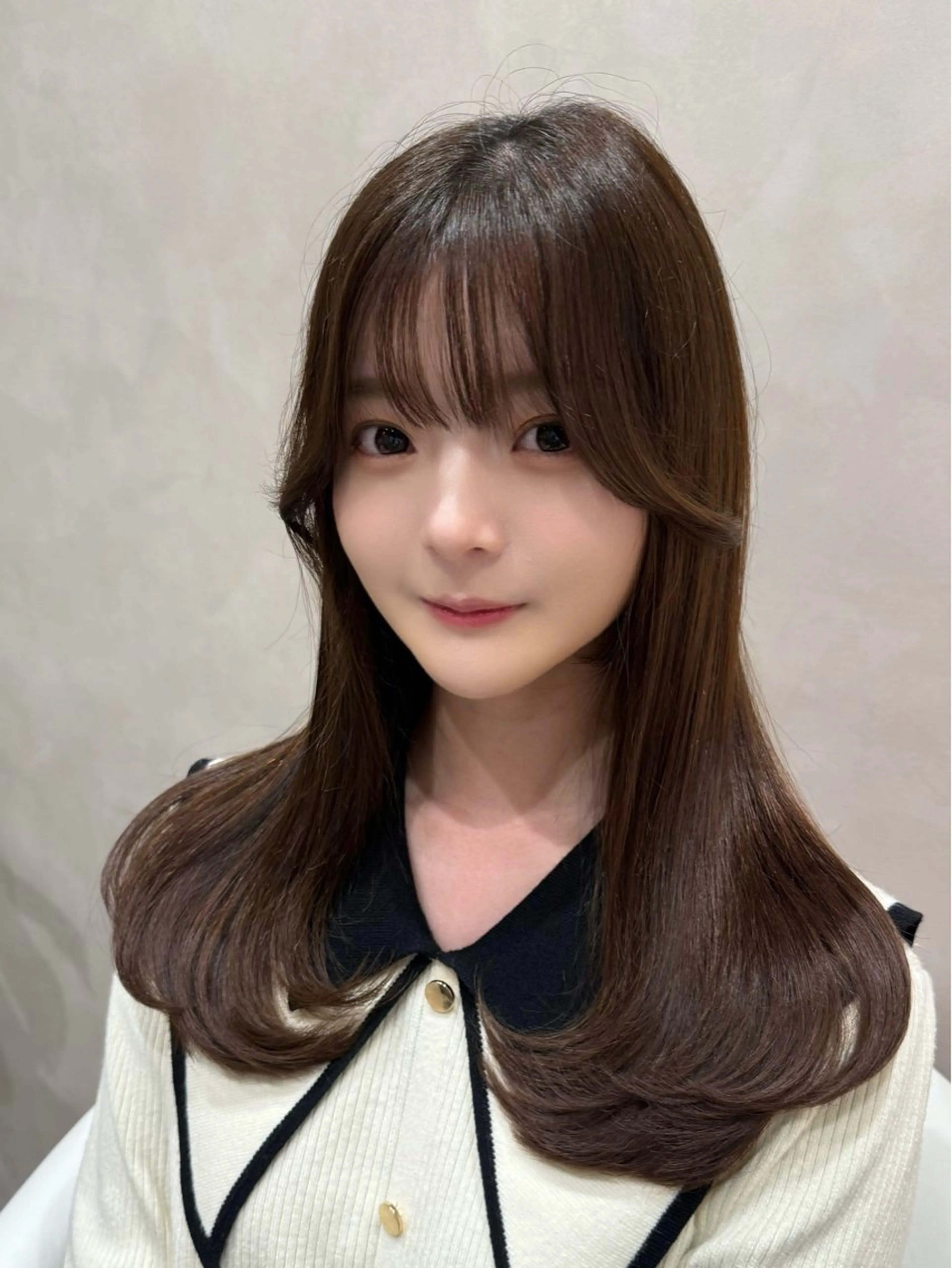 ロング 韓国風ヘア レイヤーカット 小顔カット カット ヘアカラー トリートメント 韓国ヘア/レイヤー/ 前髪/髪質改善/石川のヘアスタイル