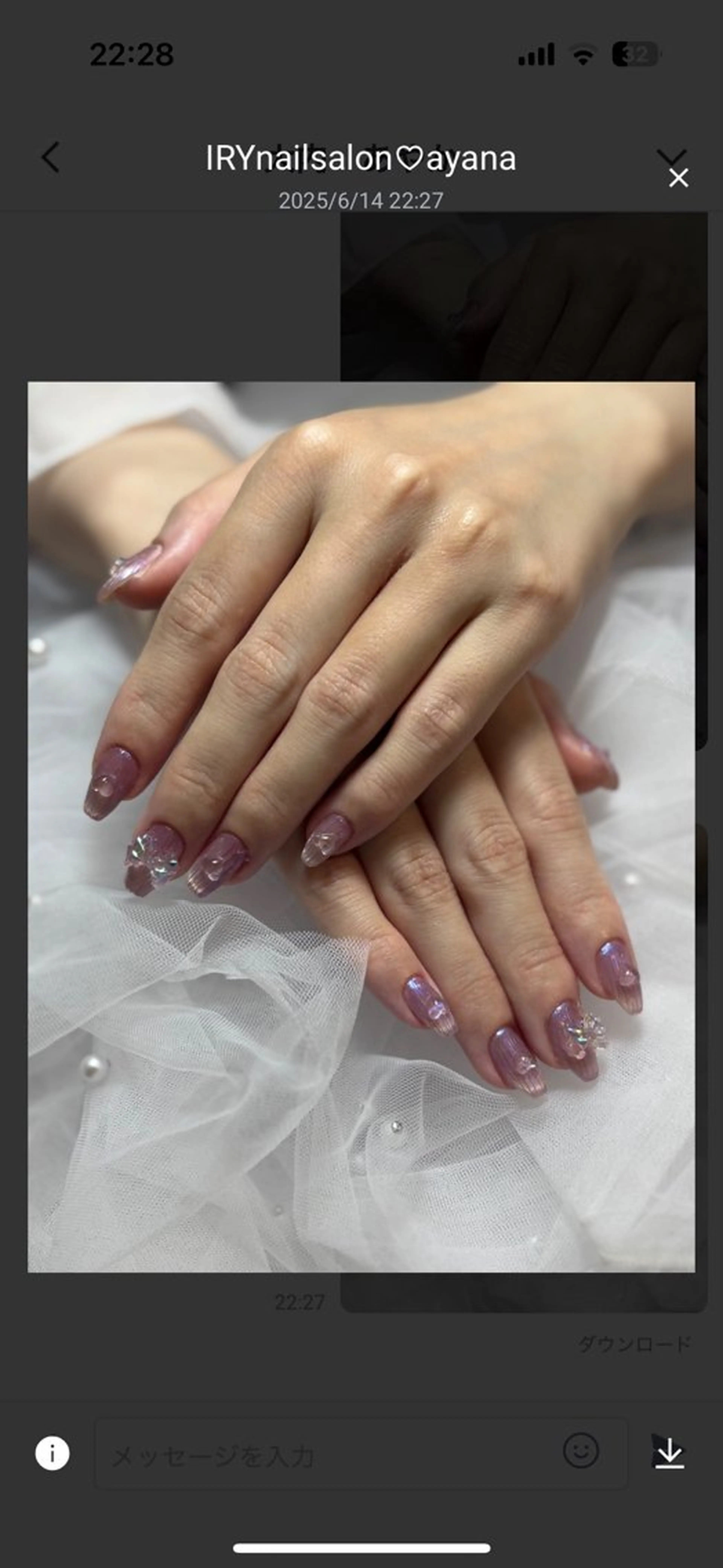 ネイル フレンチネイル マグネットネイル マグネットフレンチ 三本 綾奈のネイルデザイン