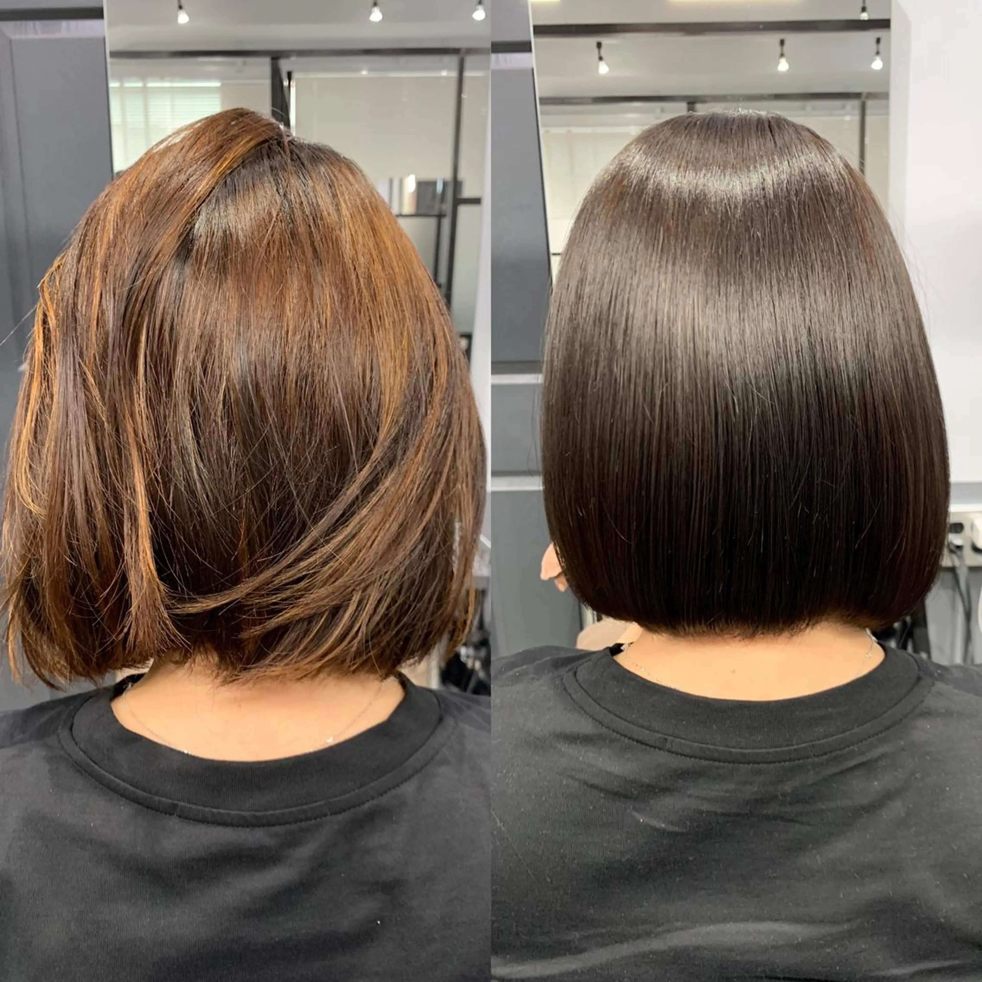 ミディアム カット 縮毛矯正 トリートメント KOKUA/髪質改善 艶髪縮毛矯正のヘアスタイル