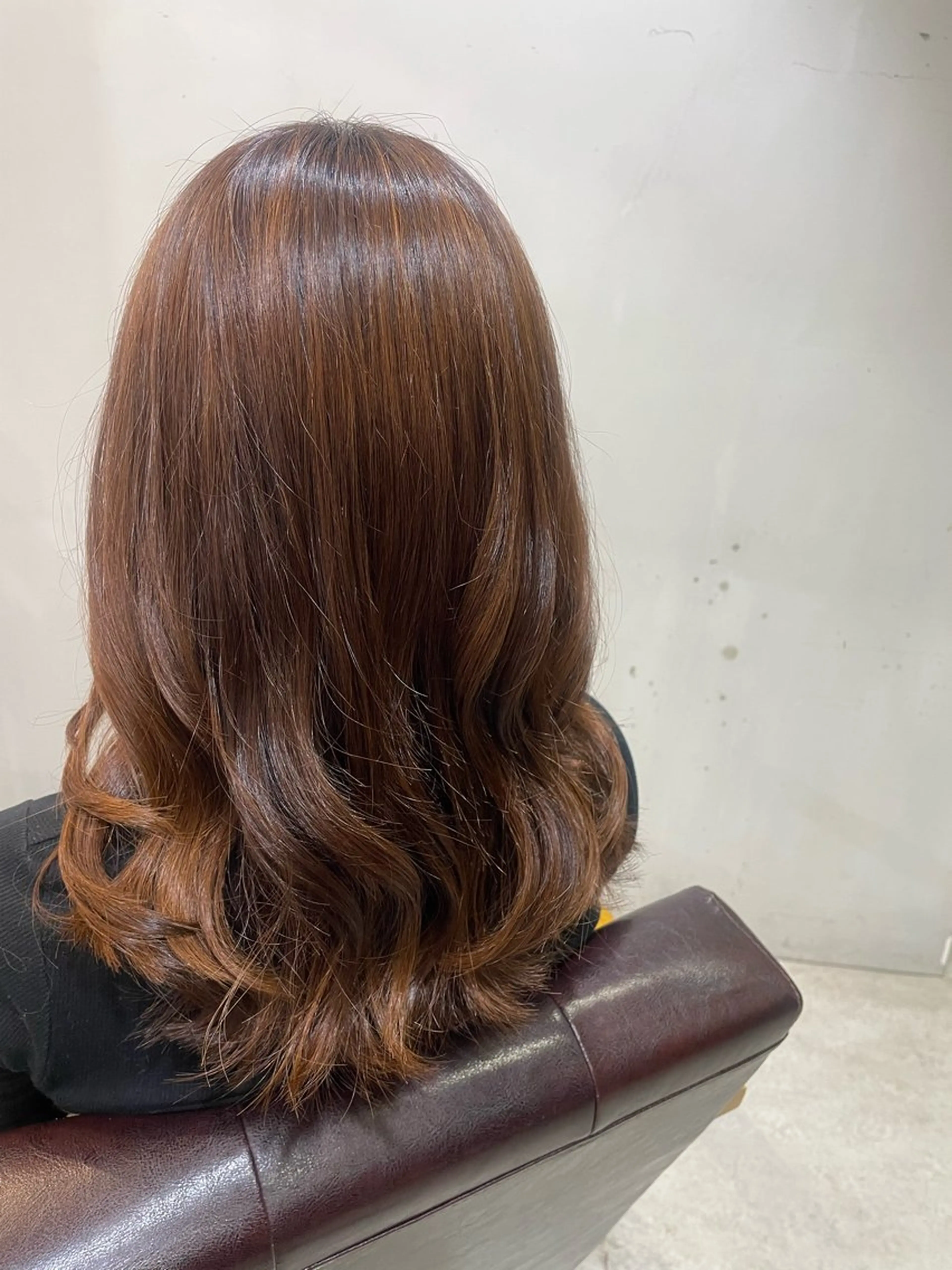 セミロング 顔まわりレイヤー 顔周りカット レイヤーカット 小顔カット 伊藤 実悠/豊橋/ 髪質改善カラーのヘアスタイル