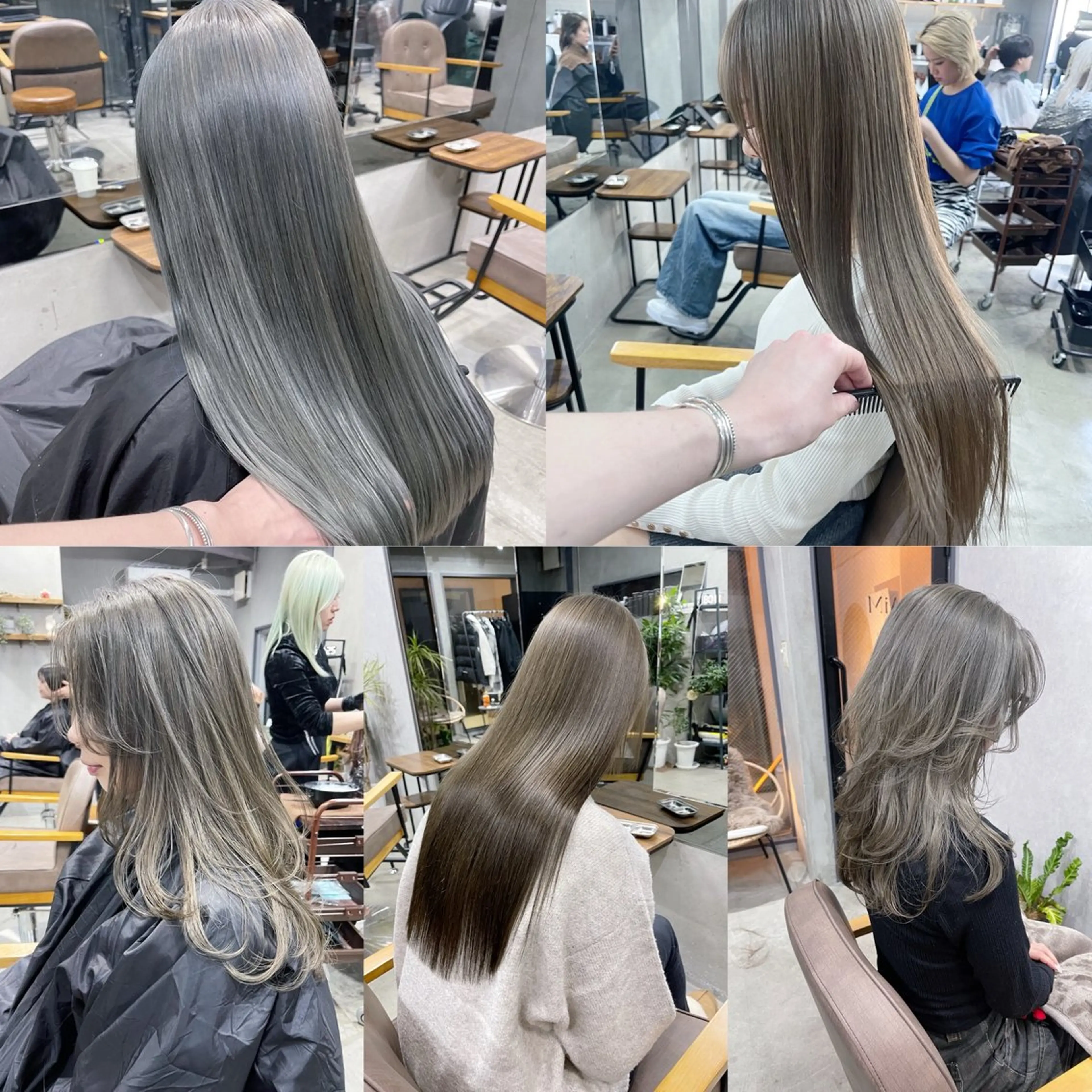 カラー ベージュカラー グレージュ オリーブベージュ オリーブグレージュ オリーブグレー ヘアカラー トリートメント AiM 大名　似合わせカットのヘアスタイル