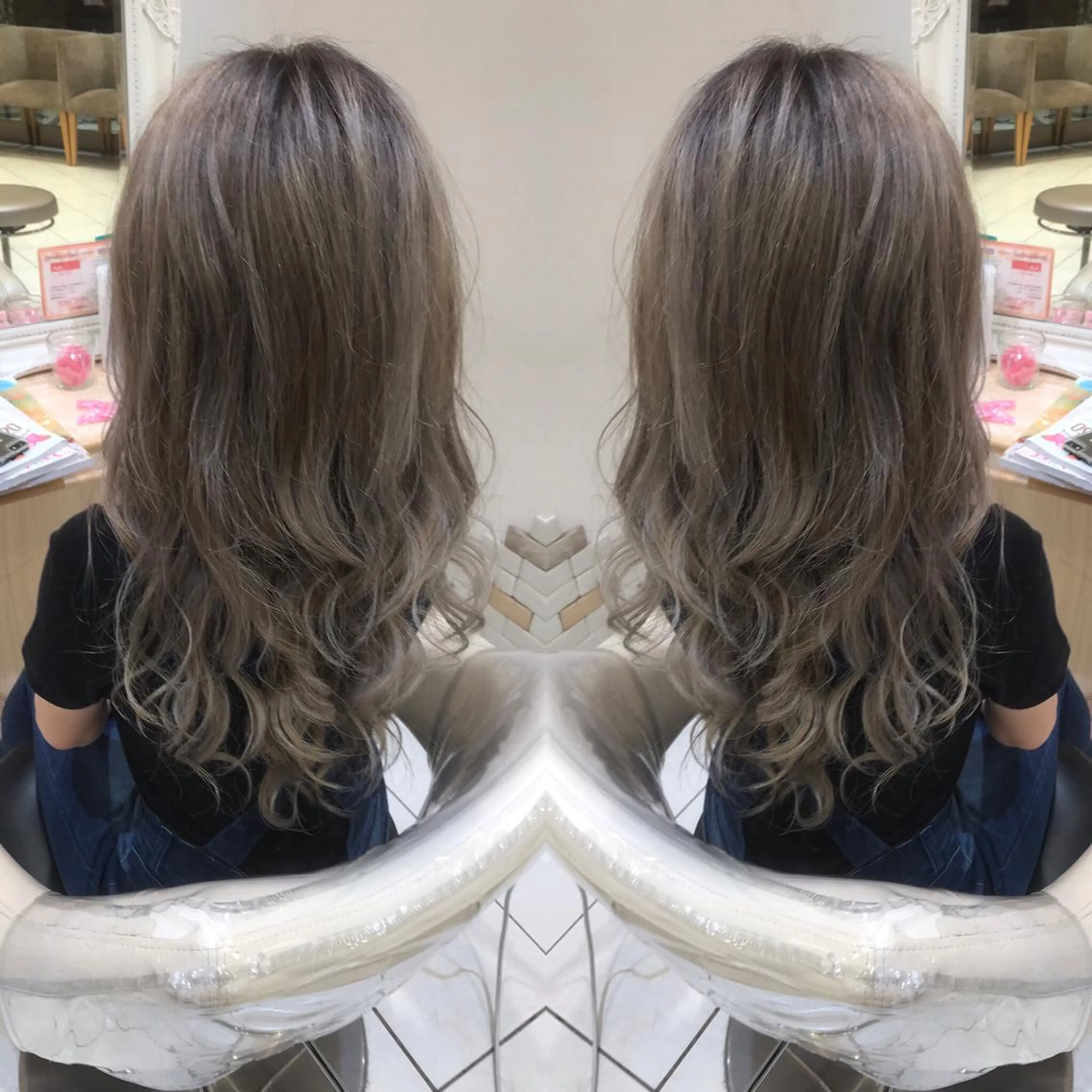 ロング カラー ブリーチ ブラウンカラー ナチュラルブラウン Uno. 本気で ヘアに悩む方へ✨のヘアスタイル