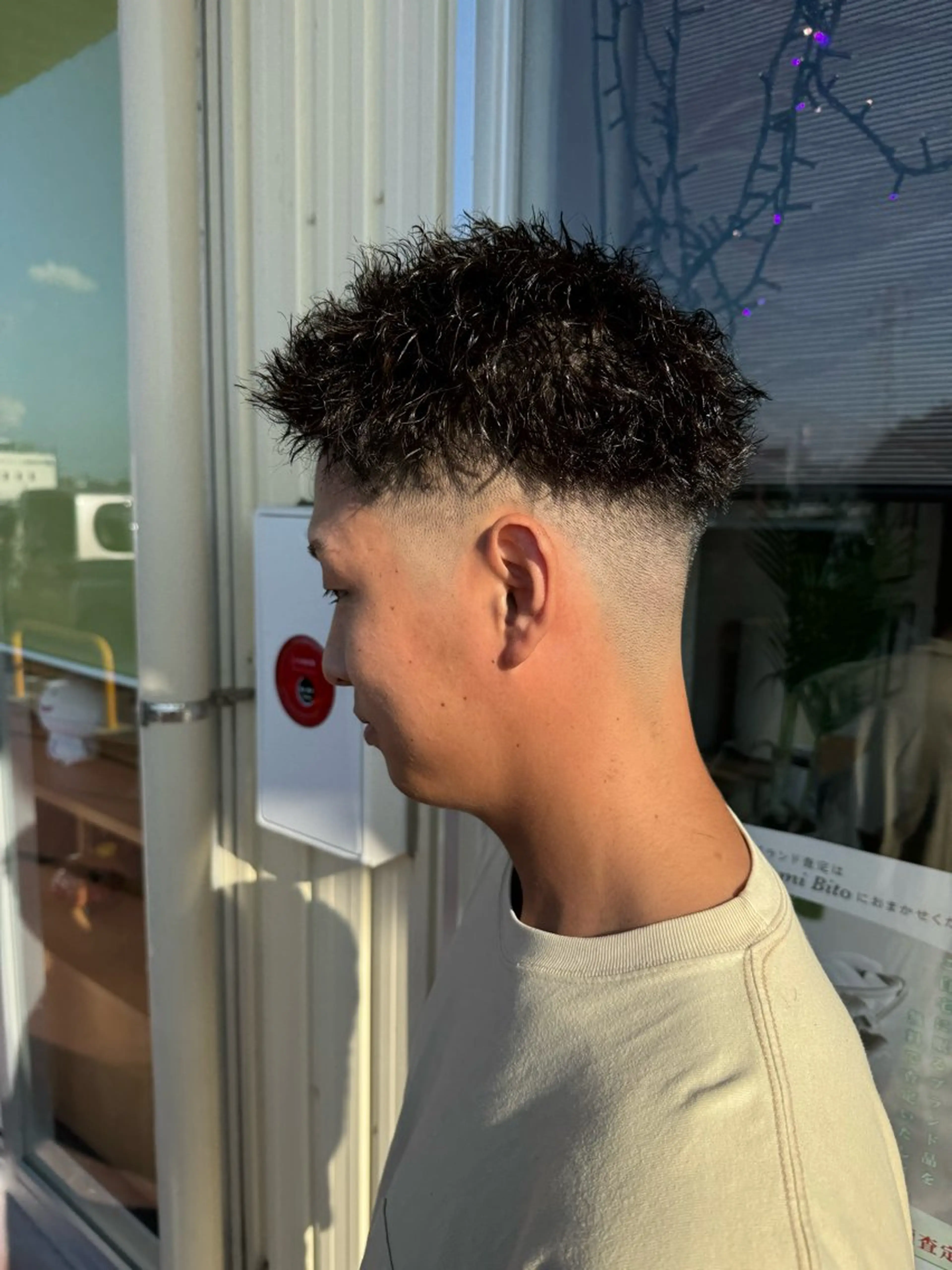 パーマ メンズ 吉田 剛のヘアスタイル