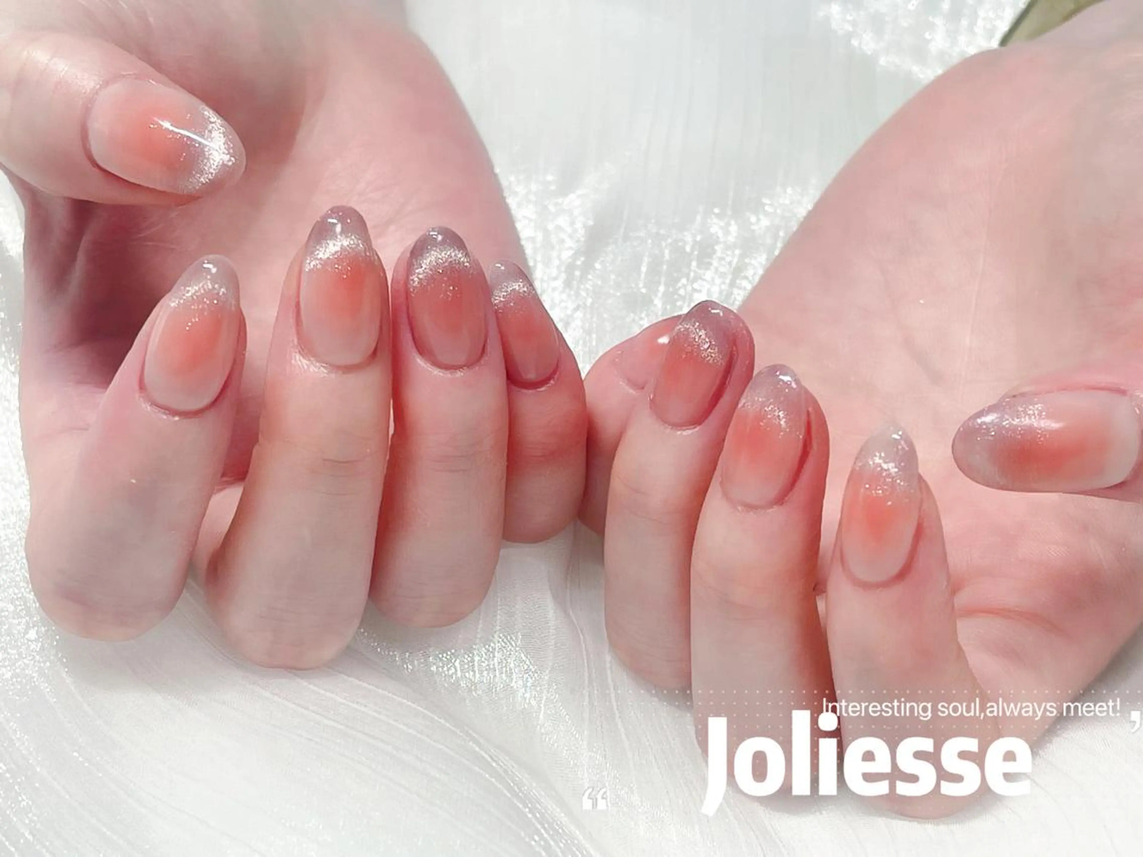 ネイル フレンチネイル マグネットネイル マグネットフレンチ Joliesse nail salonのネイルデザイン