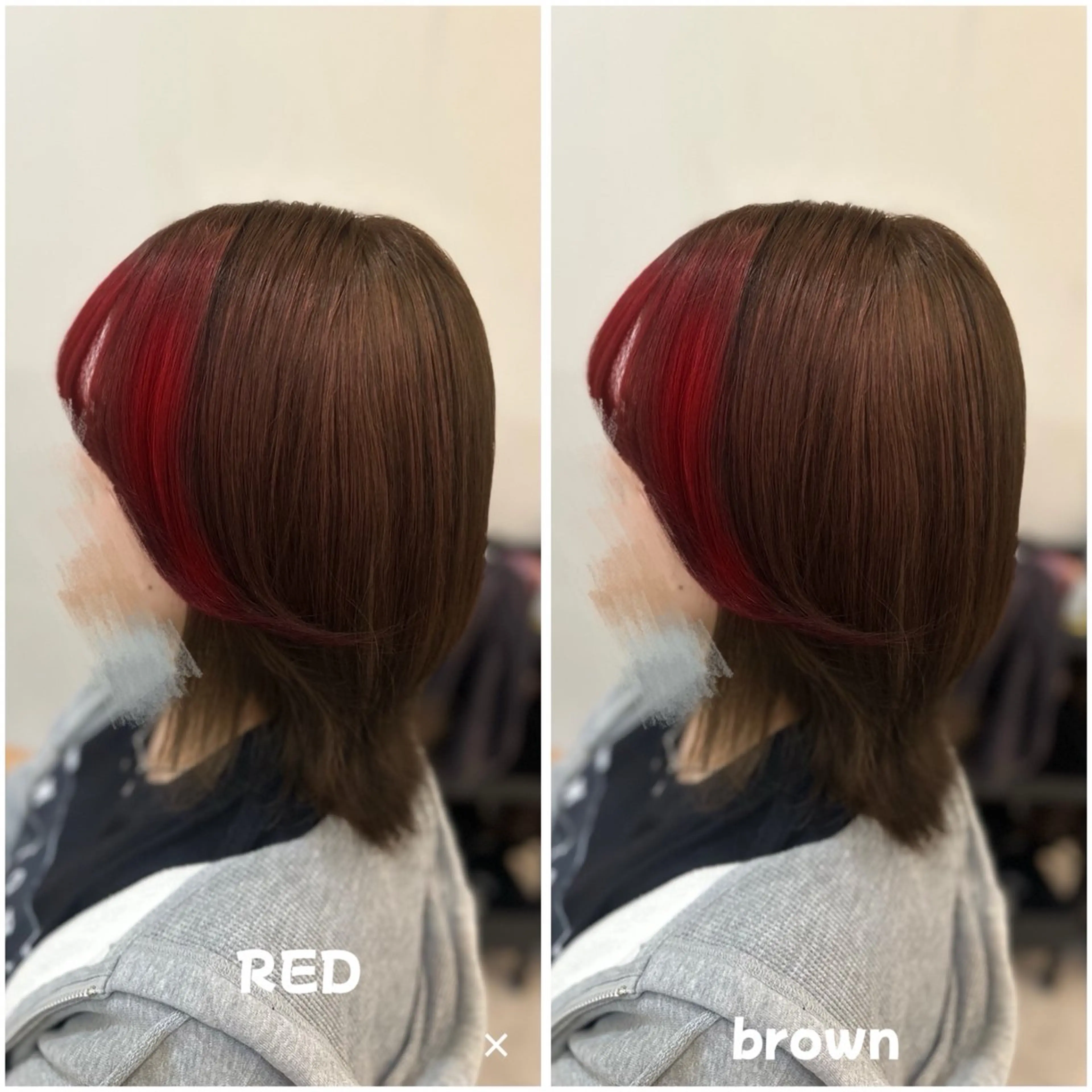 ミディアム カット ヘアカラー トリートメント lovis🧸ゆうあ 🧸/透明感カラーのヘアスタイル