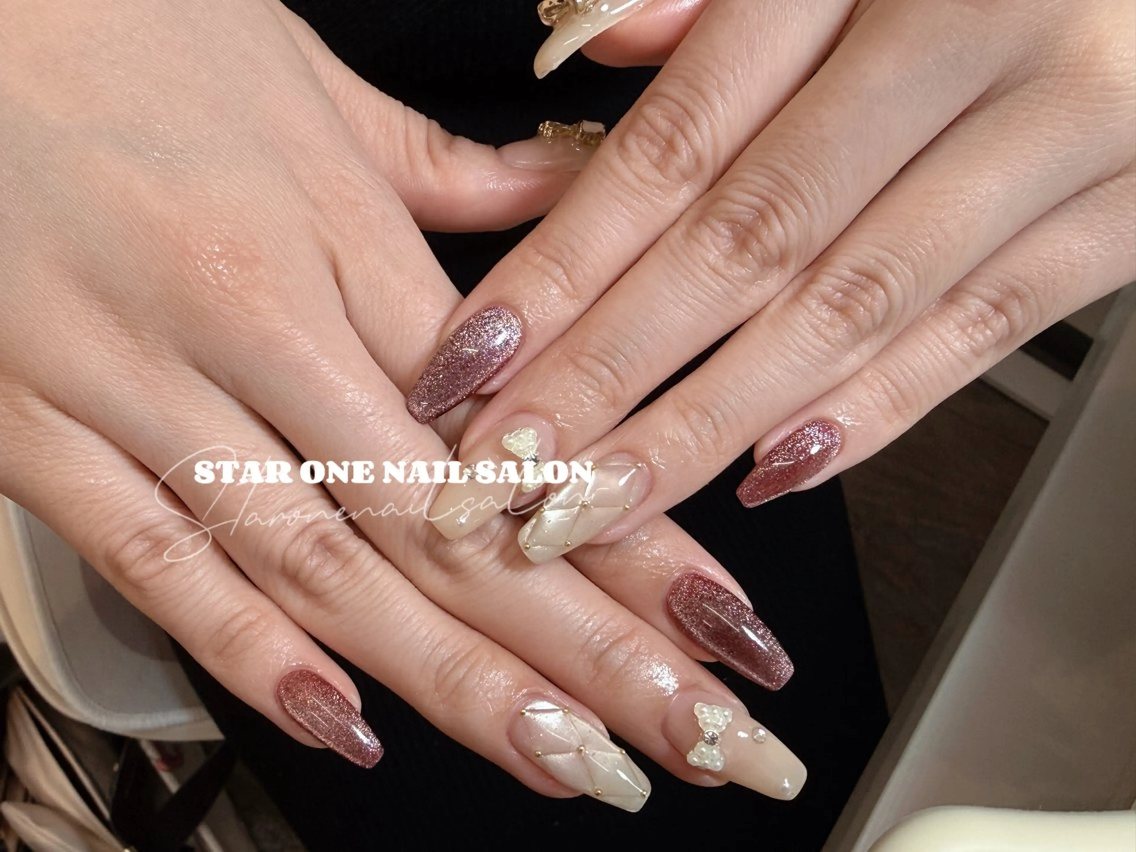 ネイル ハンドネイル 星 あみのネイルデザイン