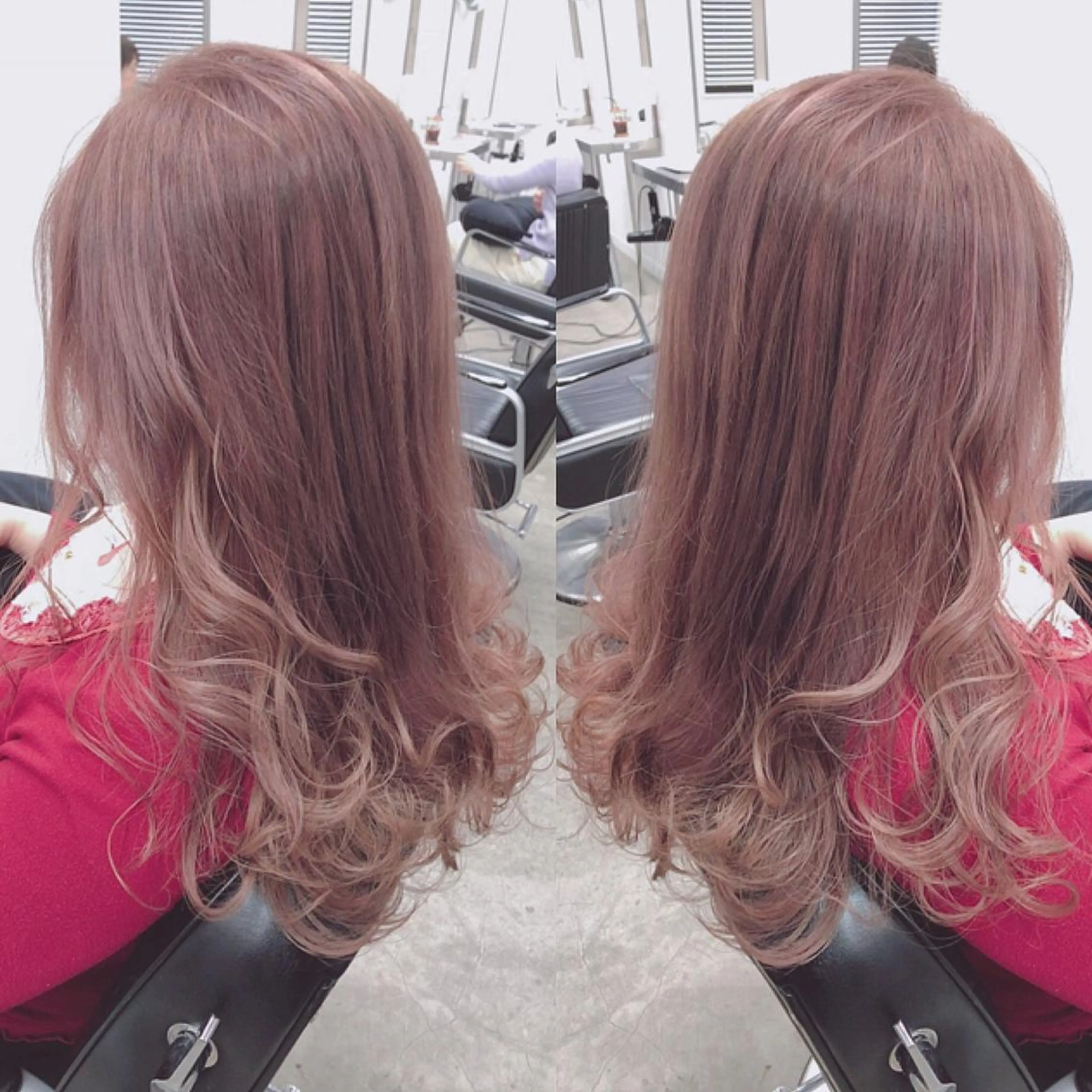 ロング カラー ベージュカラー ピンクカラー ヘアカラー 🤍2nd🤍田所 美希のヘアスタイル