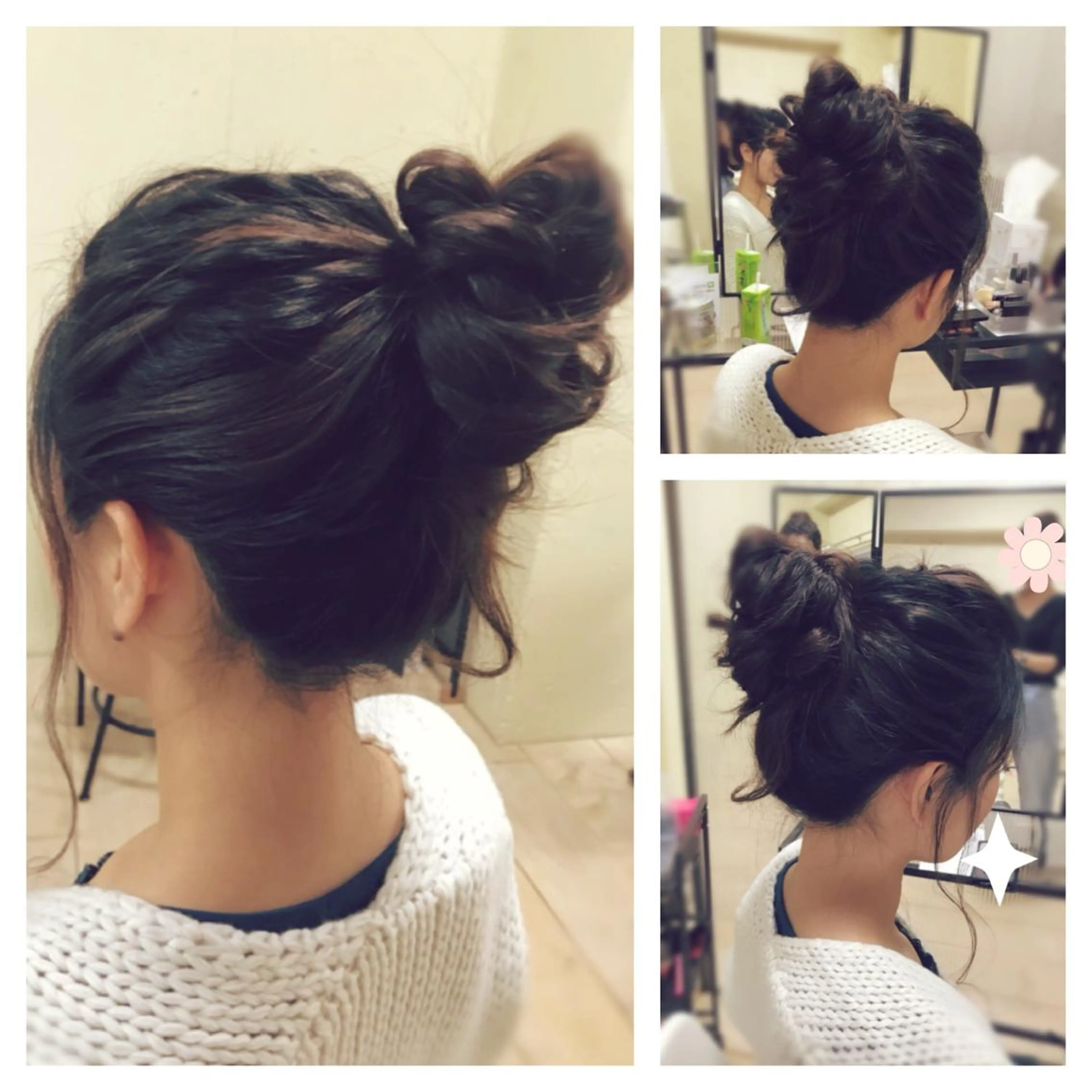 ロング ヘアアレンジ お団子ヘア fots. 愛美のエステ・リラクイメージ