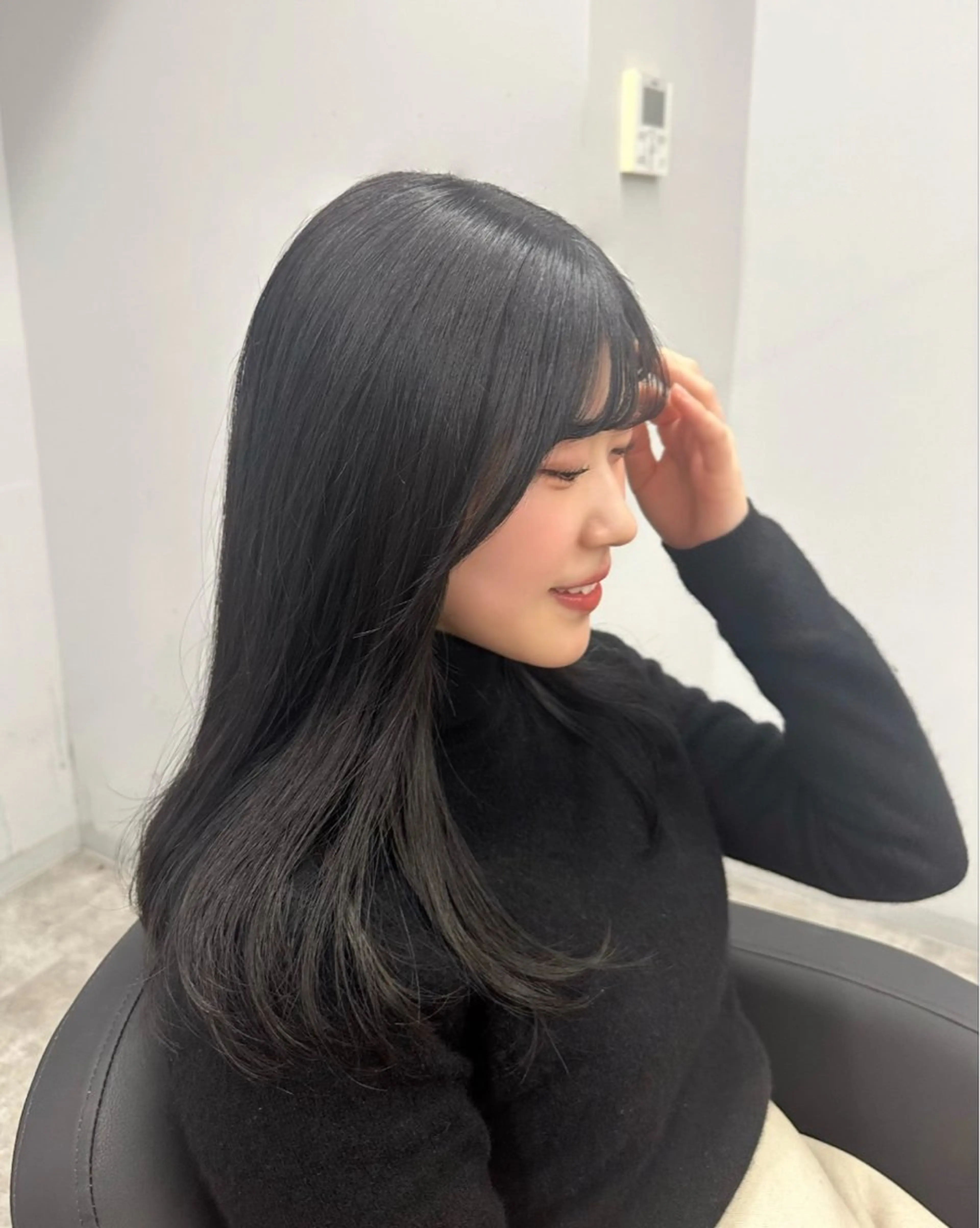 ロング カラー 縮毛矯正/艶カラー /髪質改善/なんばのヘアスタイル