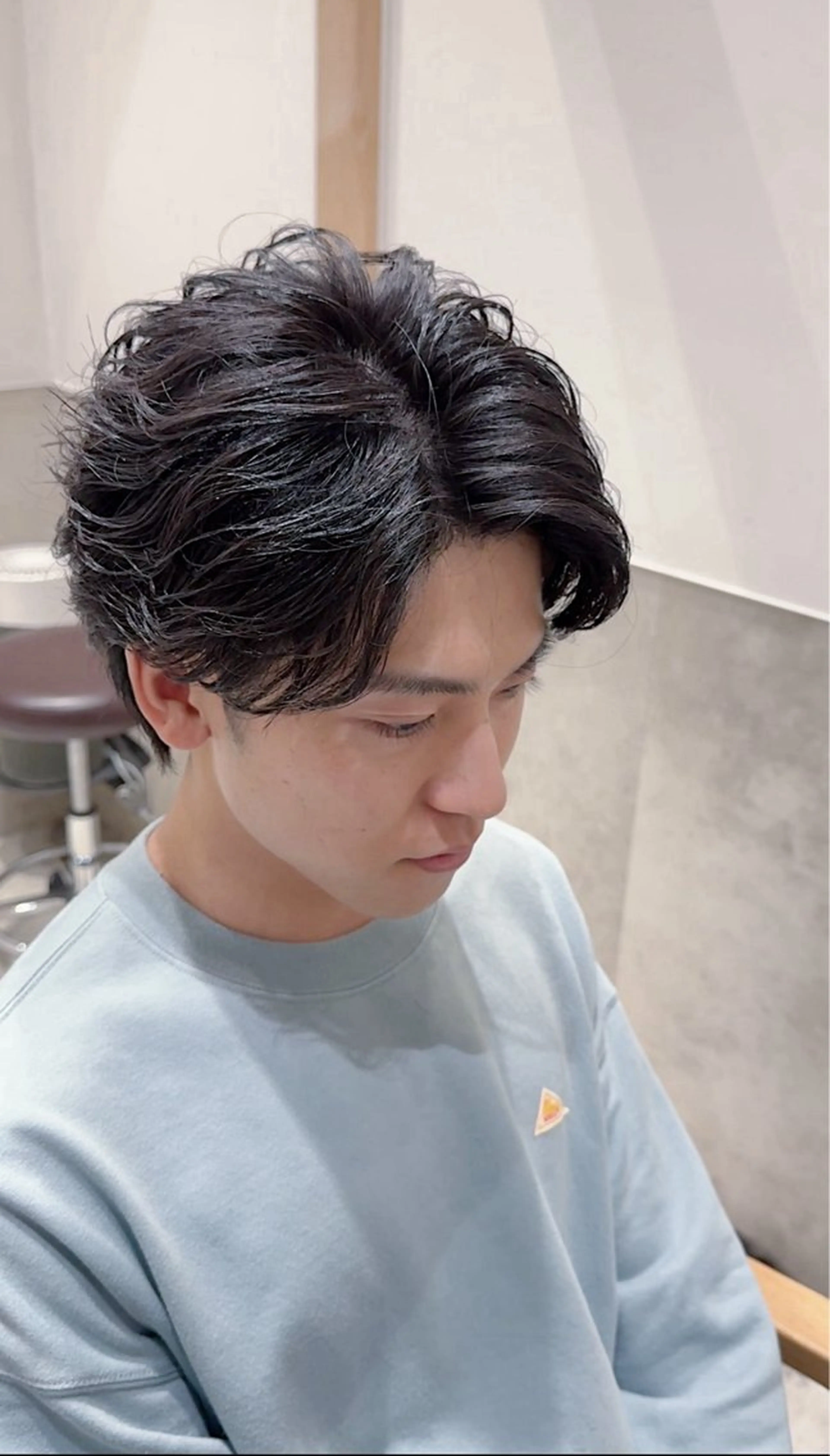 カット＋フェザーパーマの写真