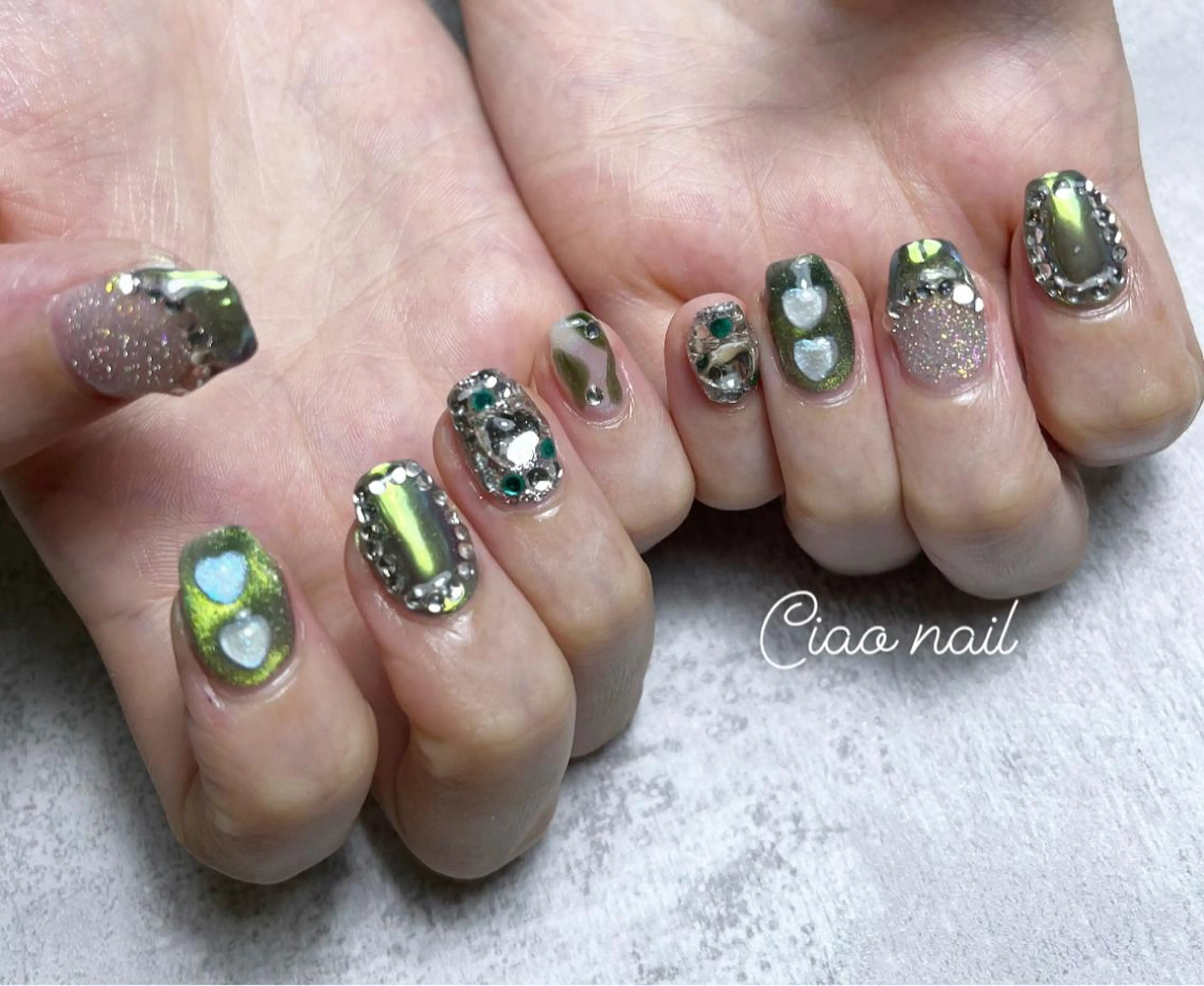 ネイル ジェルネイル キラキラネイル マグネットネイル ニュアンスネイル パステルネイル #Amin nail salonのネイルデザイン