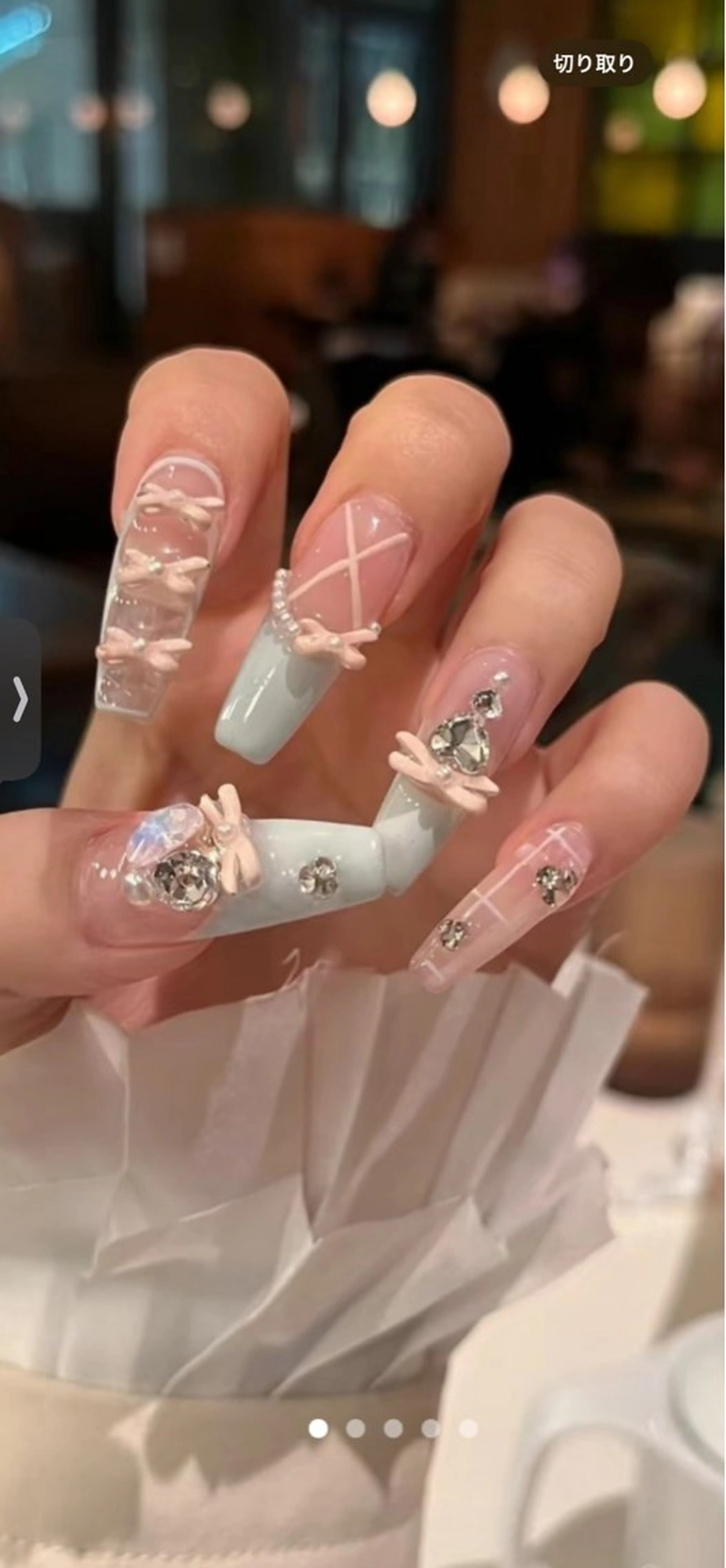 ネイル フレンチネイル ジェルネイル キラキラネイル 韓国ネイル マグネットネイル Julli NailStudioのネイルデザイン