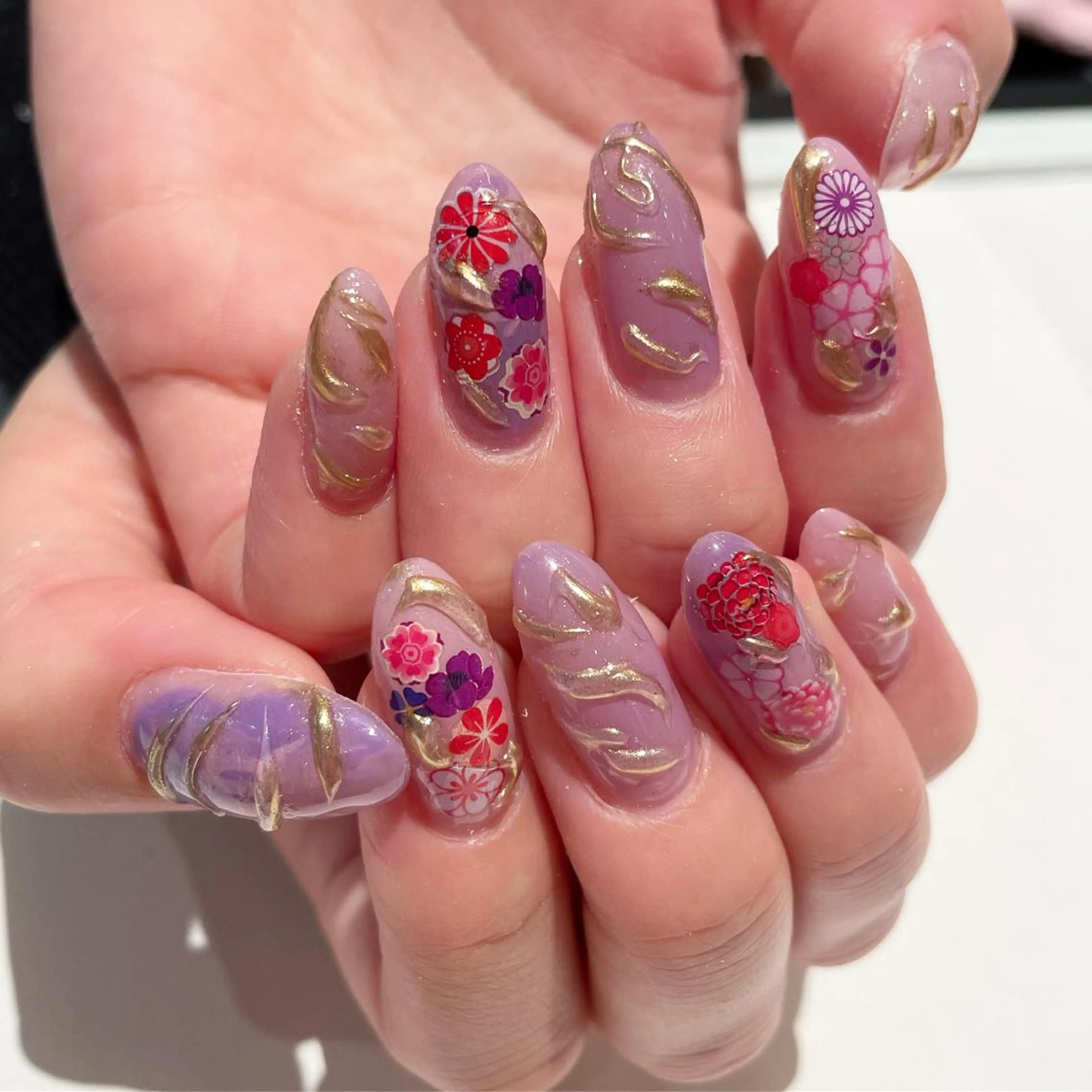 ネイル ハンドネイル 大阪福島韓国束感まつ げ Sayaka🤍のマツエク・マツパデザイン