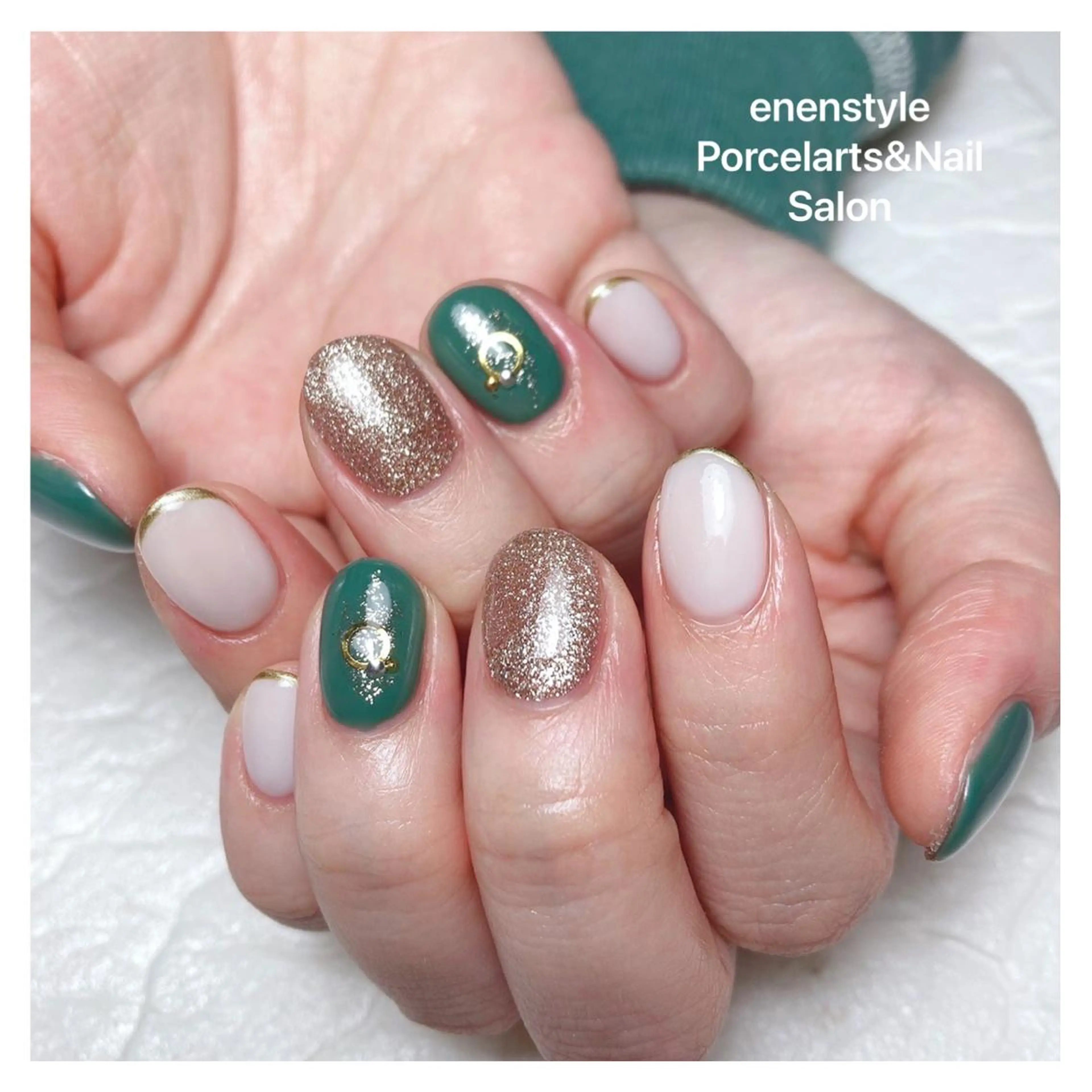 ショート ネイル ハンドネイル 👑enen style👑のネイルデザイン