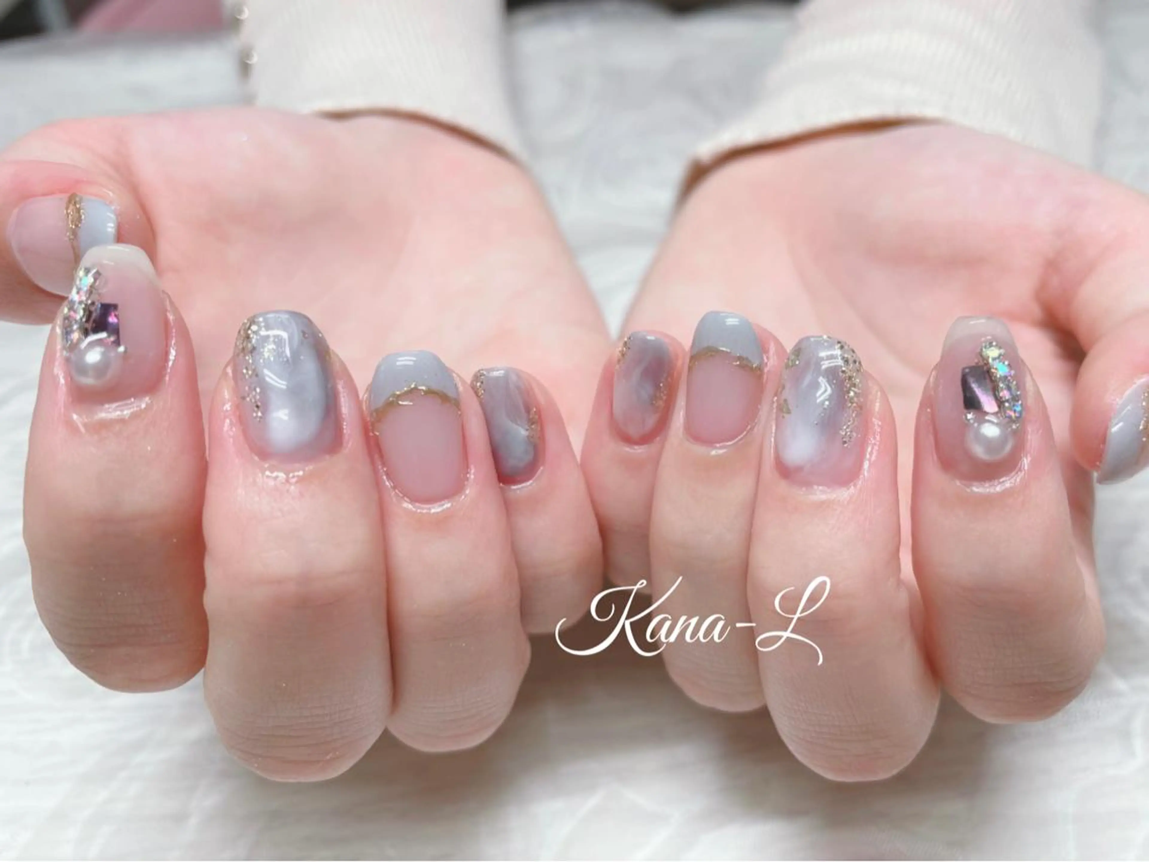 カラー ネイル フレンチネイル ニュアンスネイル 芦辺 香奈のネイルデザイン