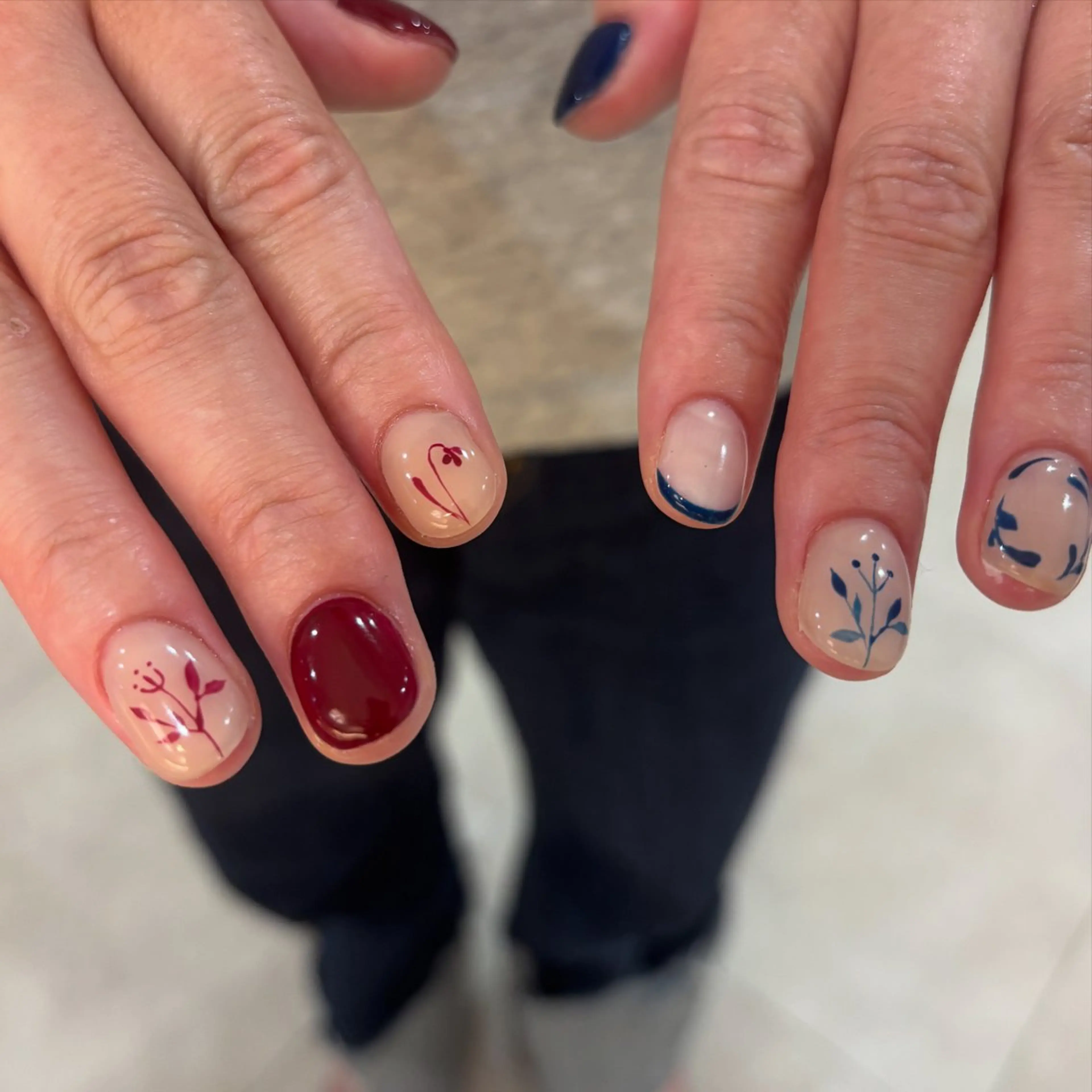 ネイル ハンドネイル フットネイル ゆびノさき茨木店 ニュアンス/アートのネイルデザイン