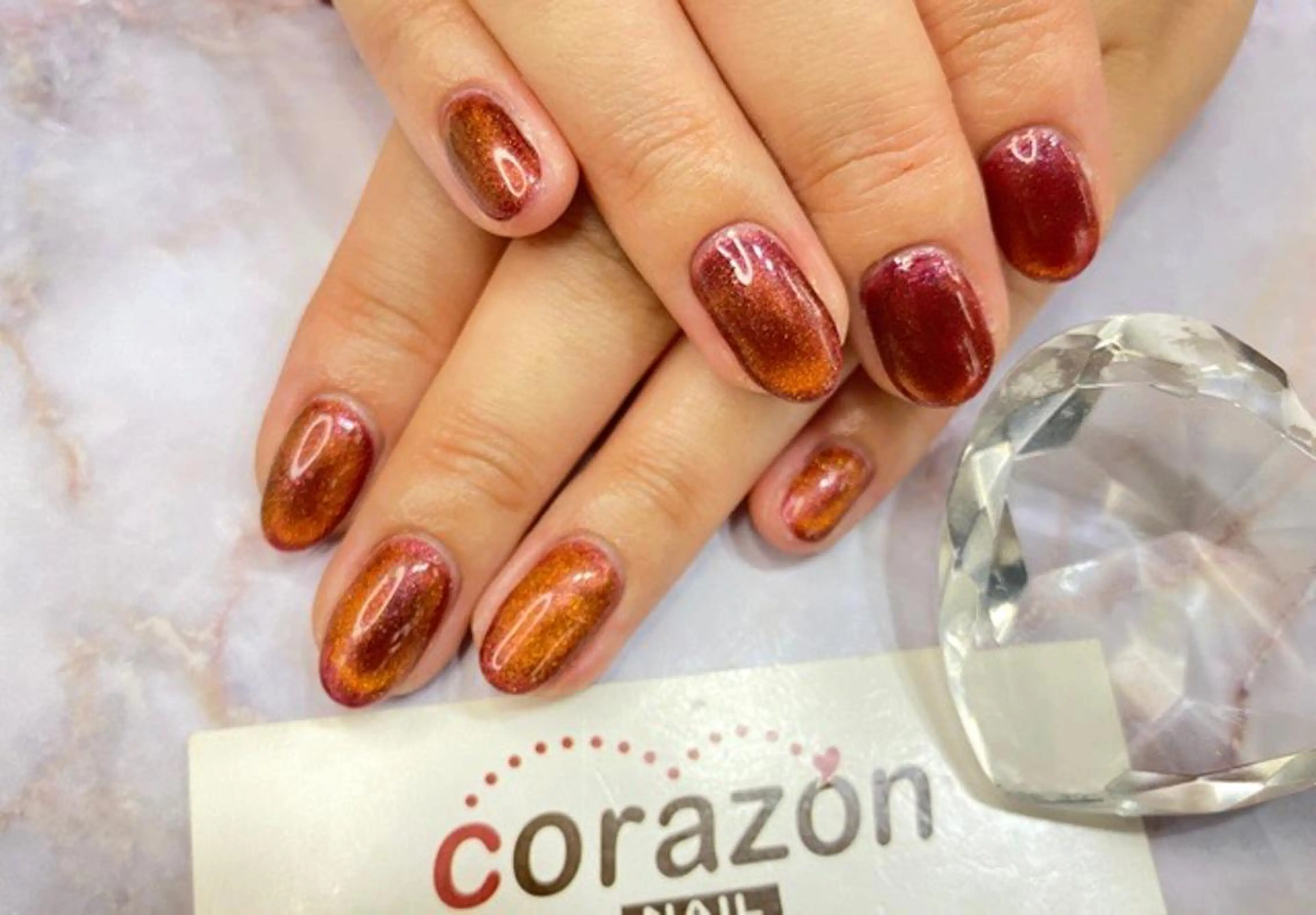 ネイル ジェルネイル マグネットネイル ワンカラーネイル corazon所属・ネイリスト aicoのネイルデザイン