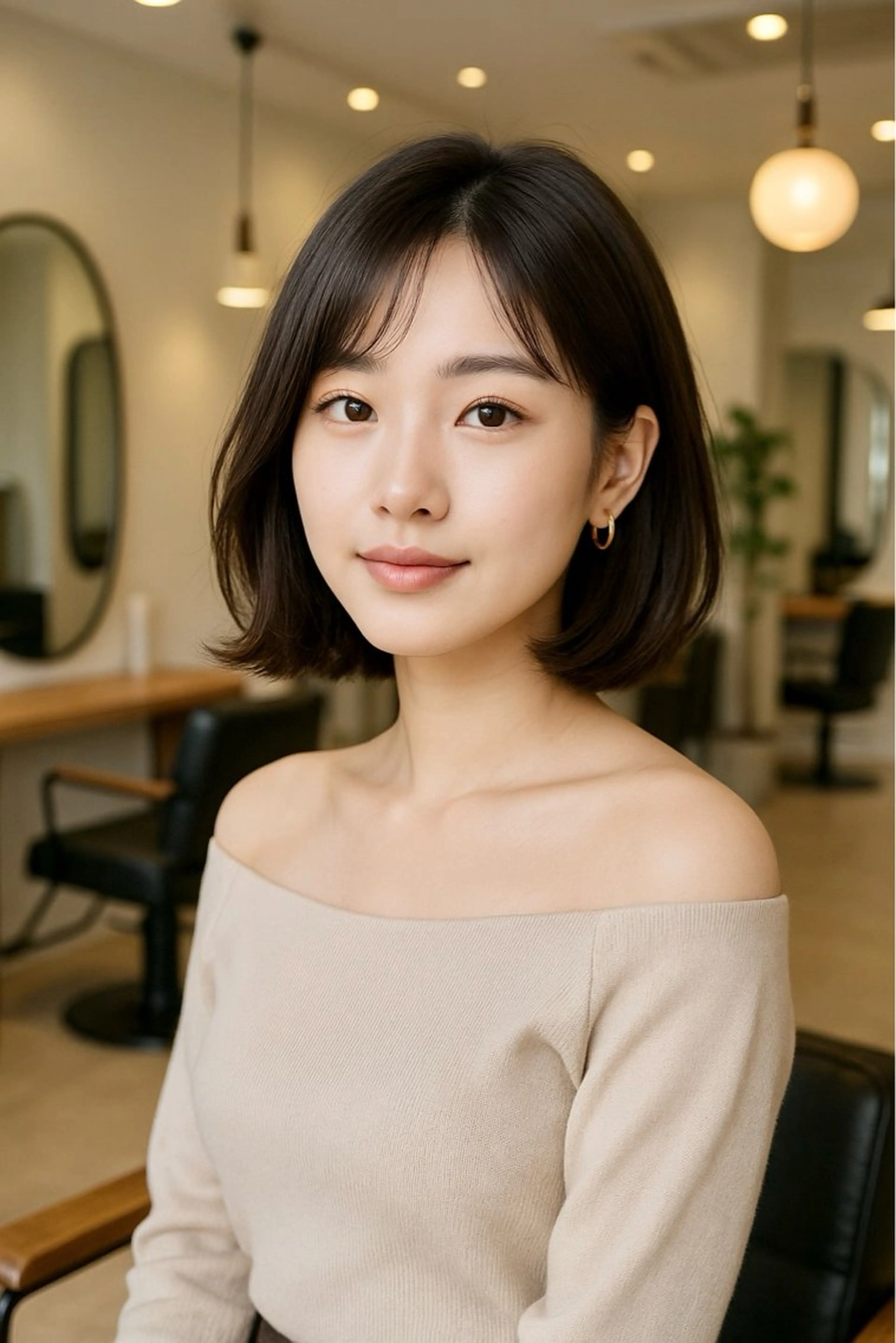 ショート カラー カット ヘアカラー トリートメント 莉乃/縮毛矯正/髪質 改善/艶カラーのヘアスタイル